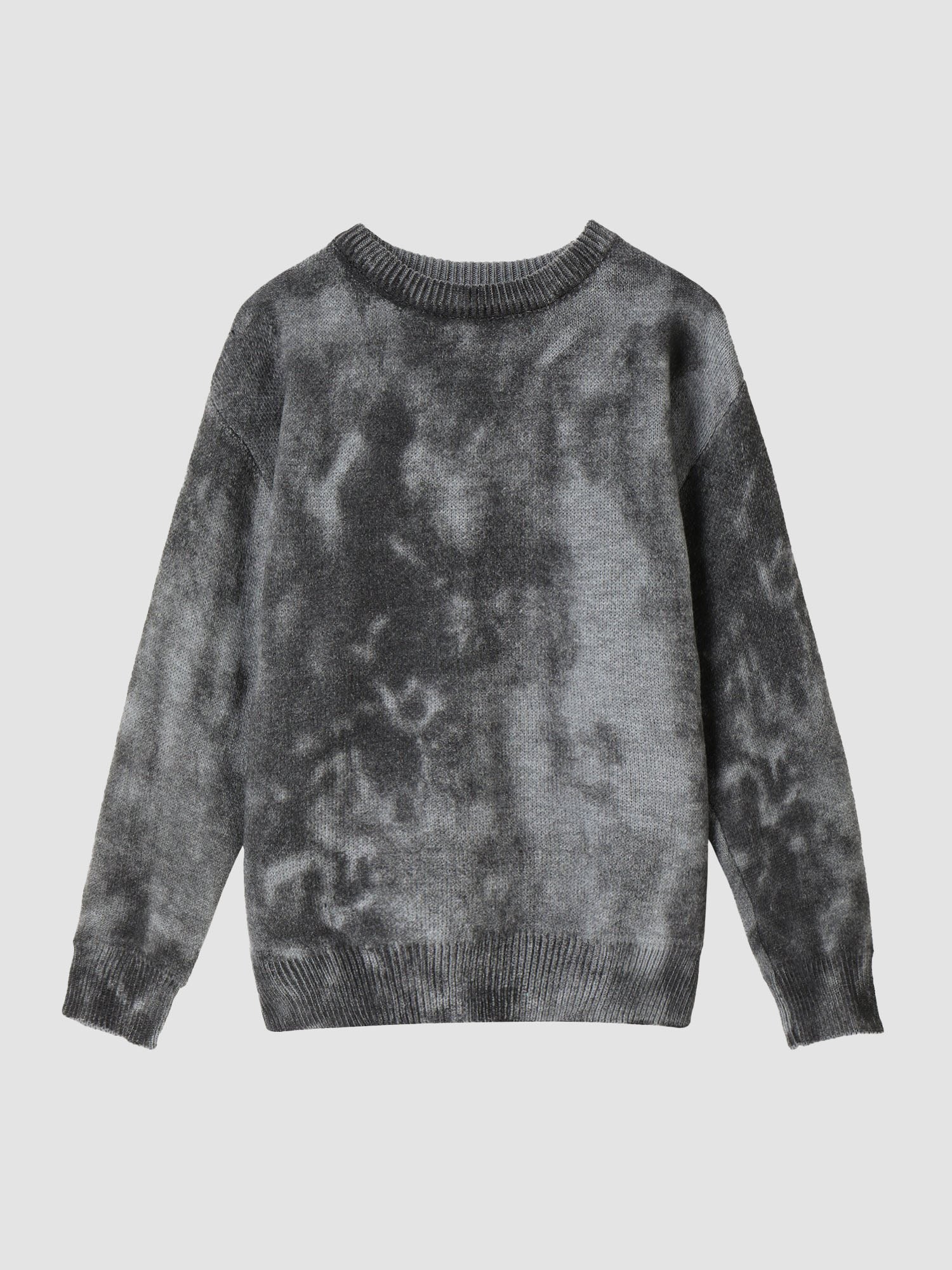 JUSTNOTAG Tie dye Round Neck Polyester Acrylic Sweaters