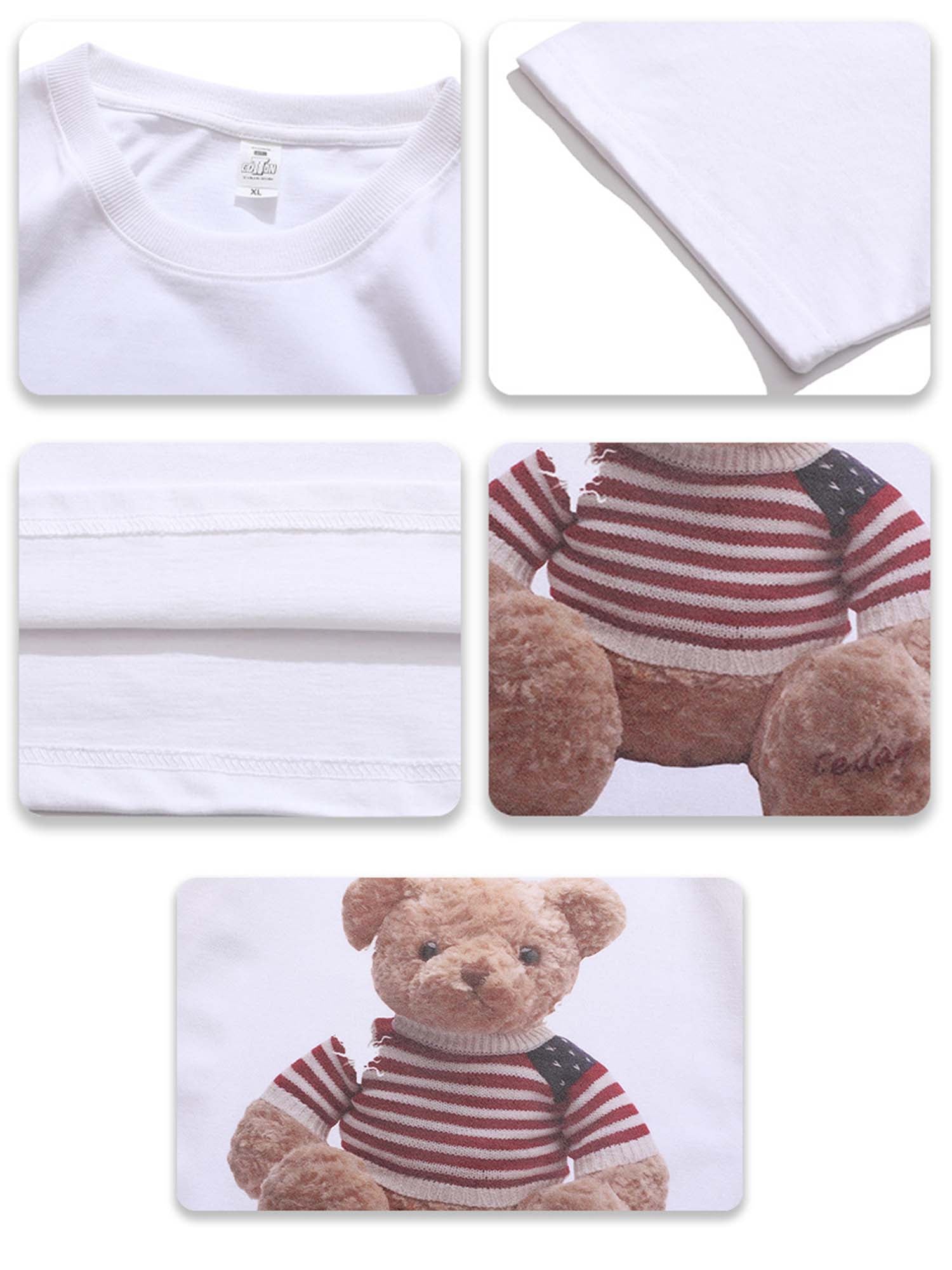 Justnotag T-shirt à manches courtes en coton à imprimé petit ours