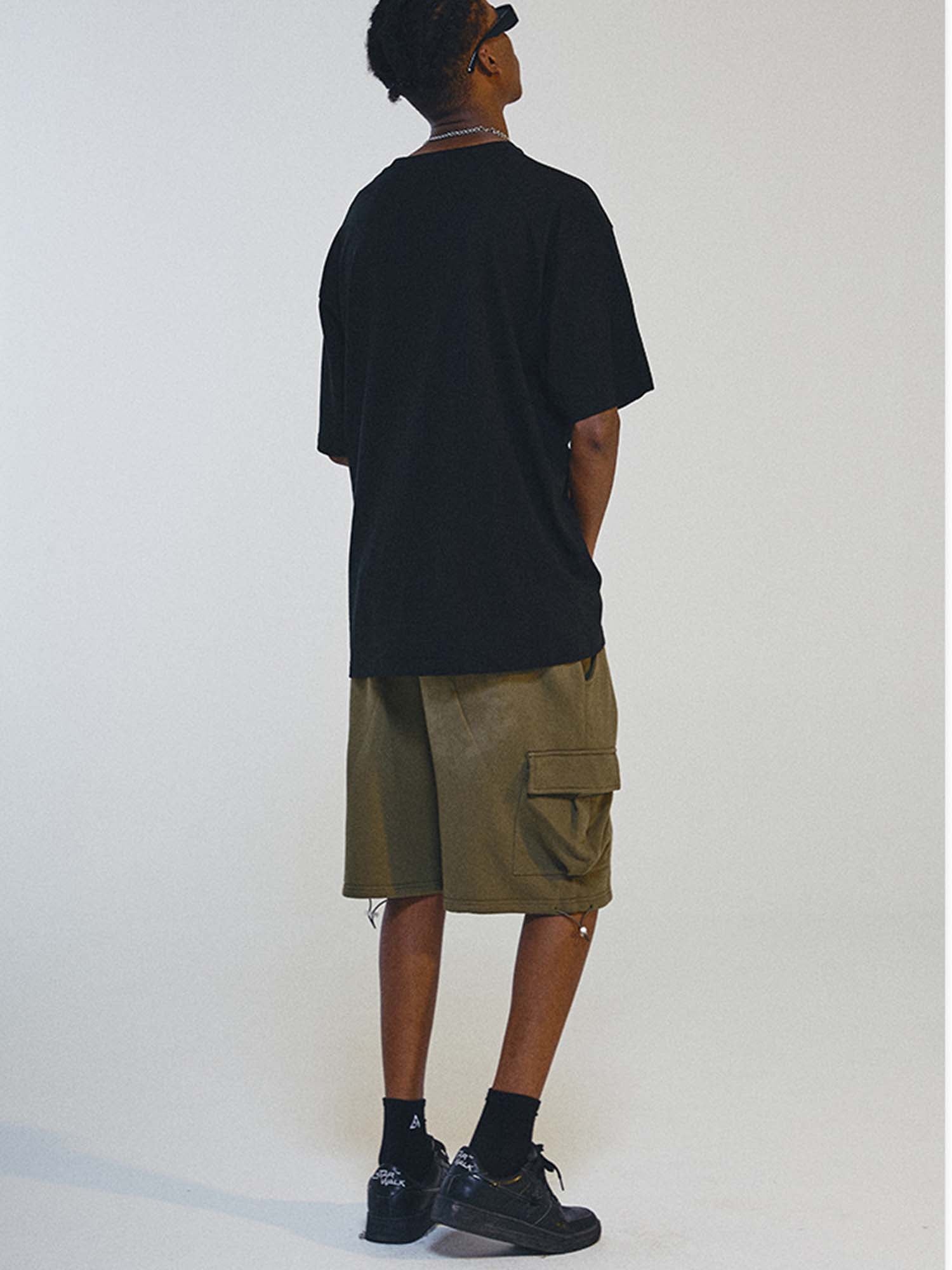 Justnotag HipHop Rap T-shirt à manches courtes en coton imprimé