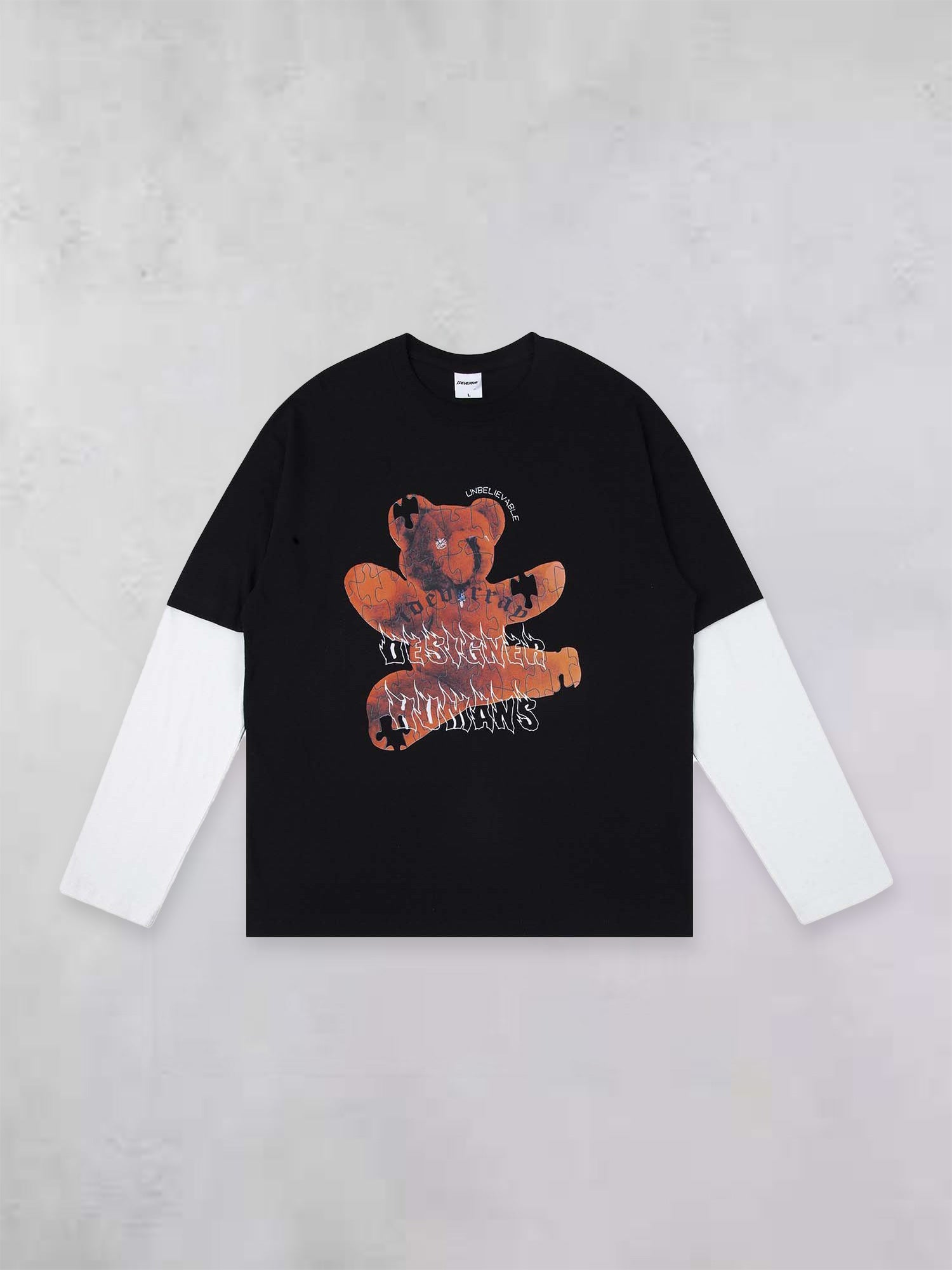 Justnotag Kurzarm-T-Shirt aus Baumwolle mit kleinem Bärendruck