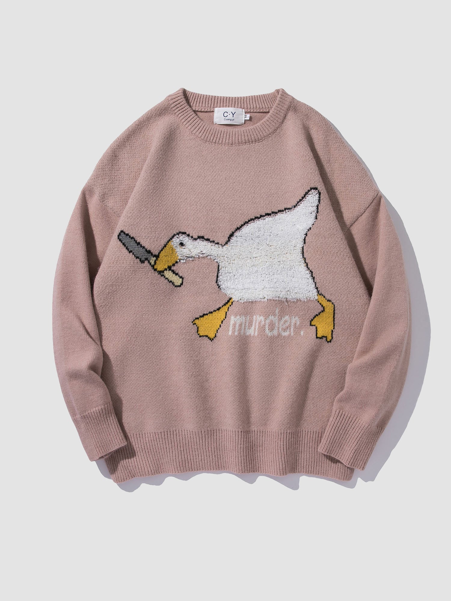 JUSTNOTAG Pull en tricot à motif Go Crazy Goose