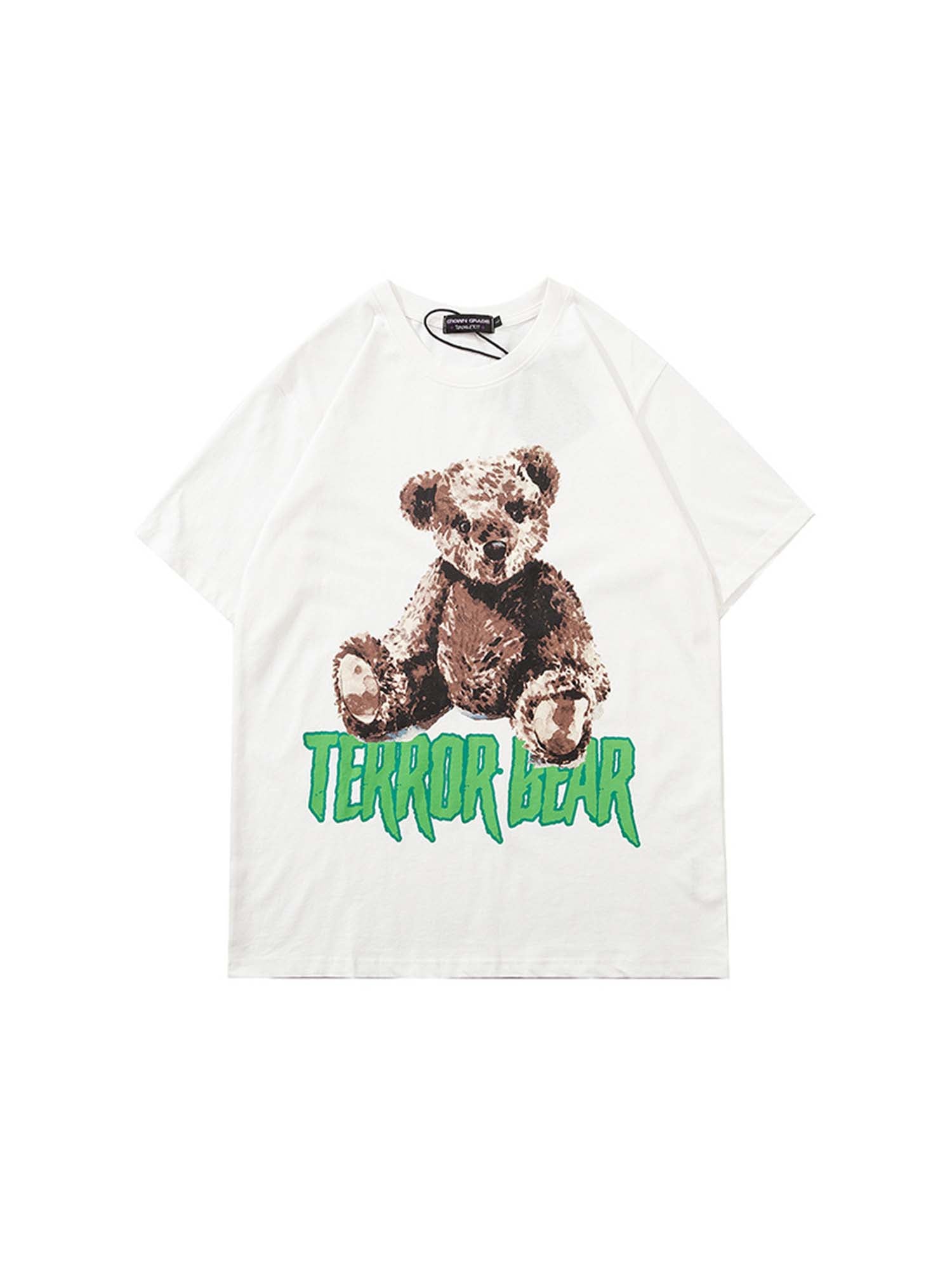 Justnotag T-shirt à manches courtes en coton à imprimé petit ours
