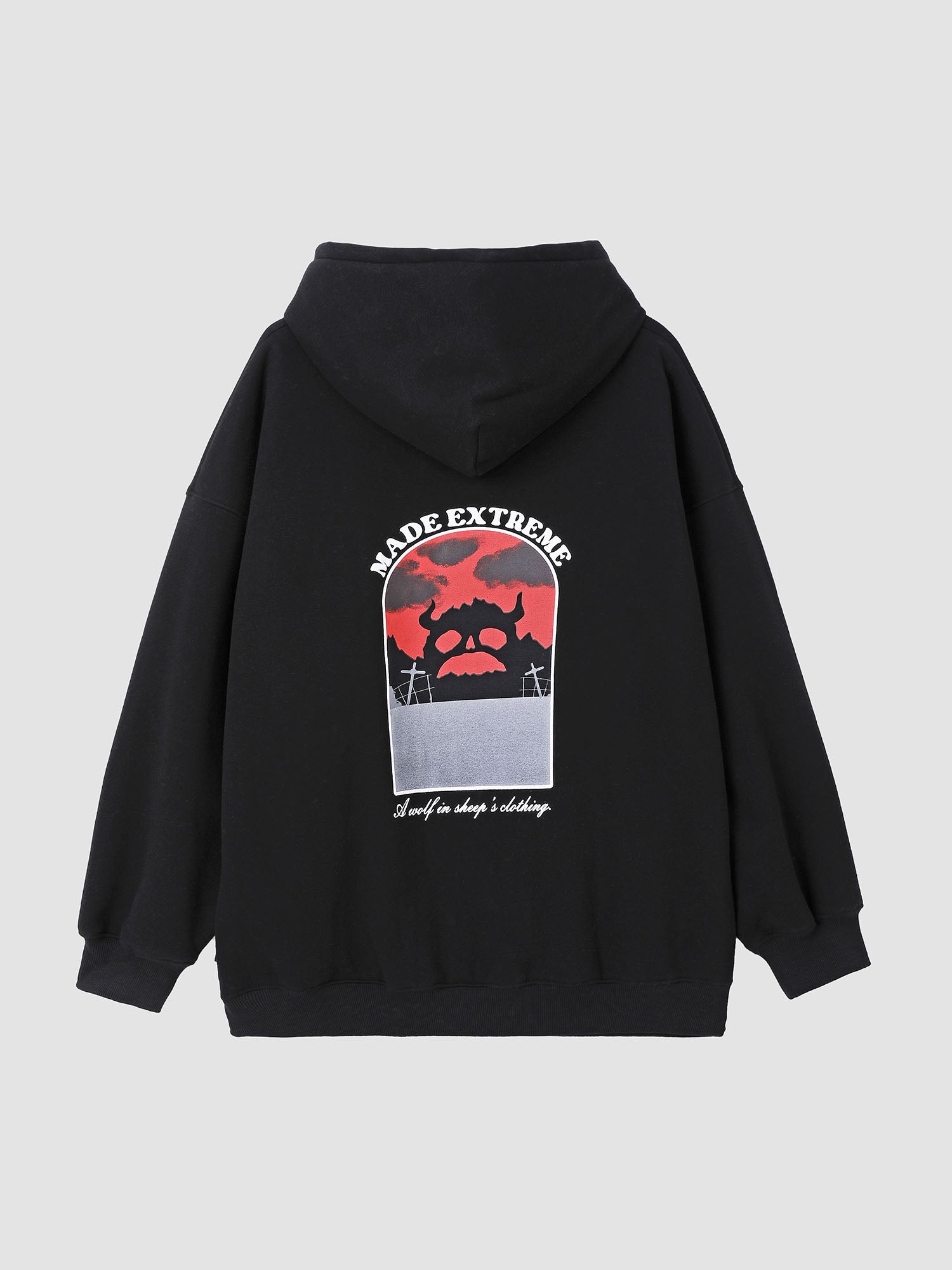 JUSTNOTAG Letter Print Polyester Hoodies