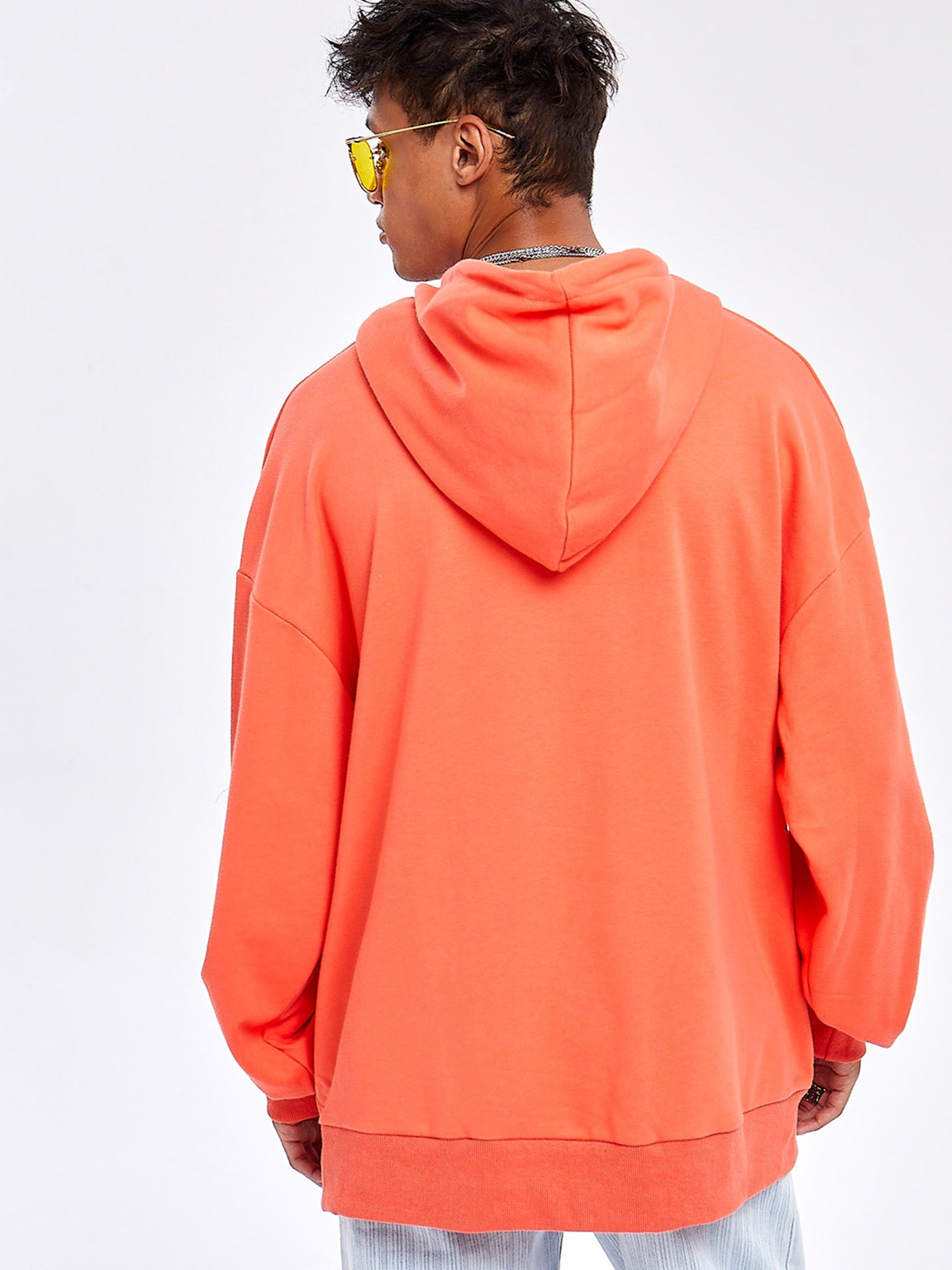 Full Sleeve Cartoon Cotton Orange Hoodie