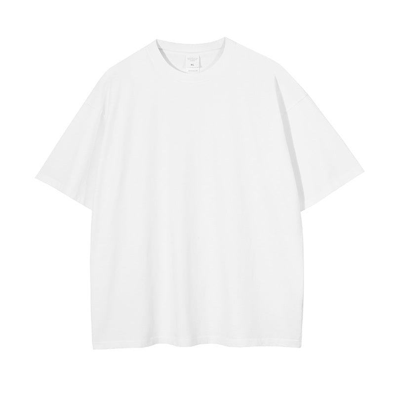 Unisex Wash Old Retro 100%Cotton Long Sleeves T-Shirts White