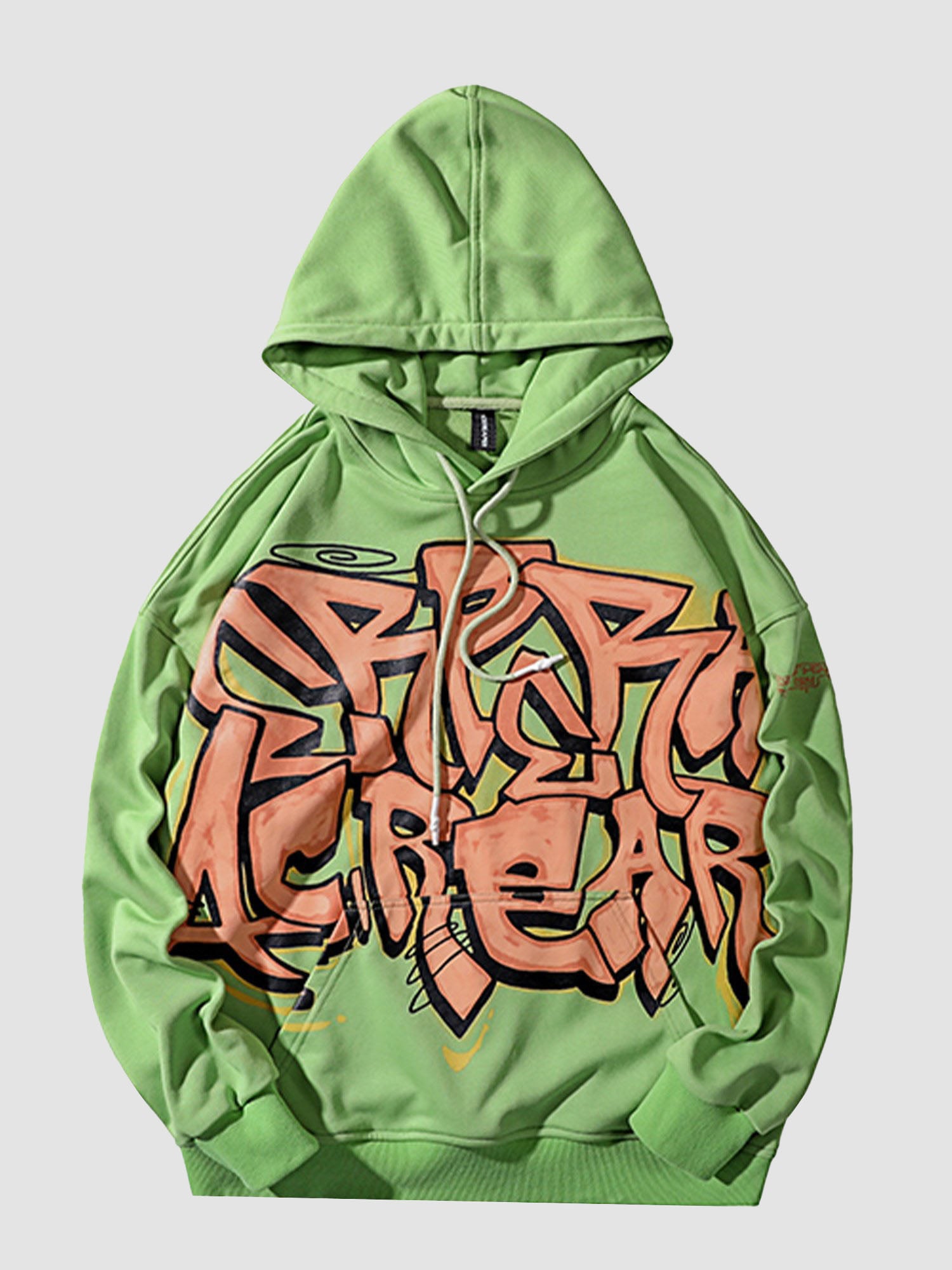 JUSTNOTAG Letter Polyester Cotton Hooded Hoodies