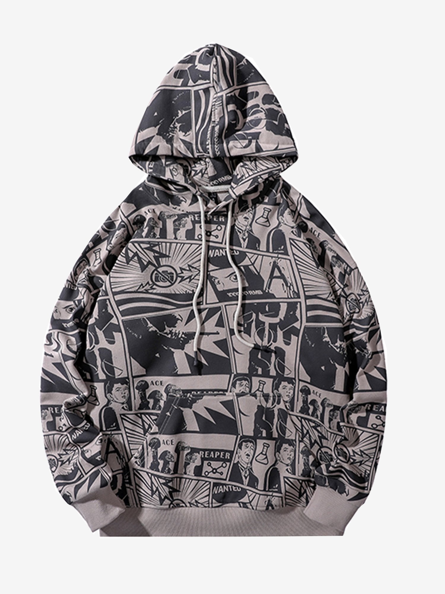 JUSTNOTAG Cartoon Polyester Cotton Hooded Hoodies
