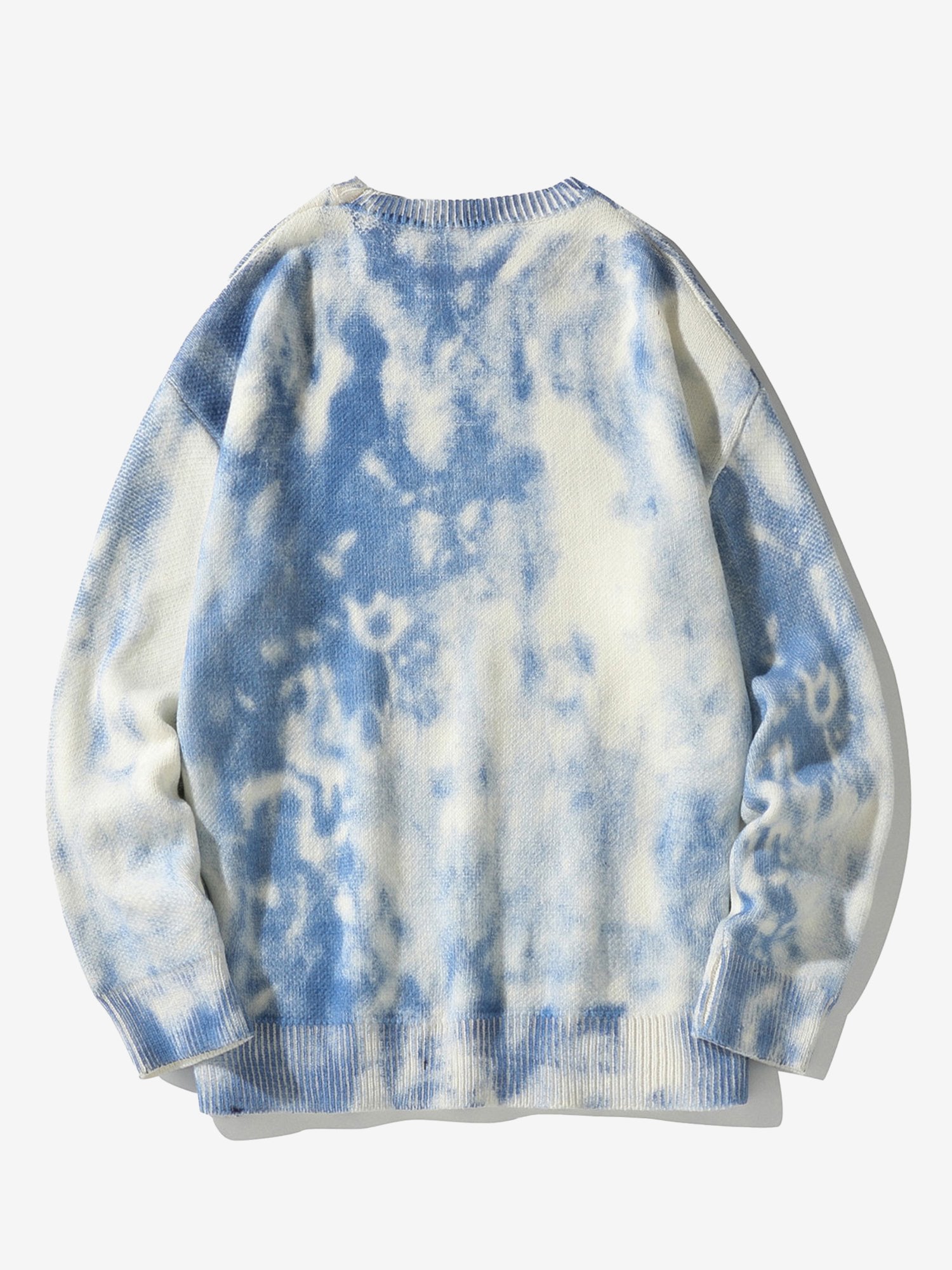 JUSTNOTAG Tie dye Round Neck Polyester Acrylic Sweaters