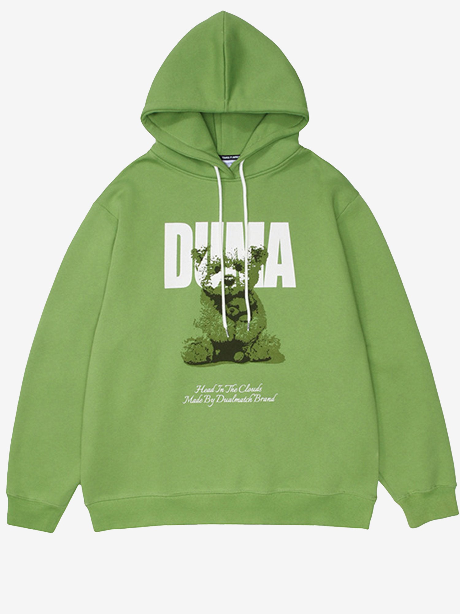 JUSTNOTAG Casual Print Cotton Hooded Hoodies
