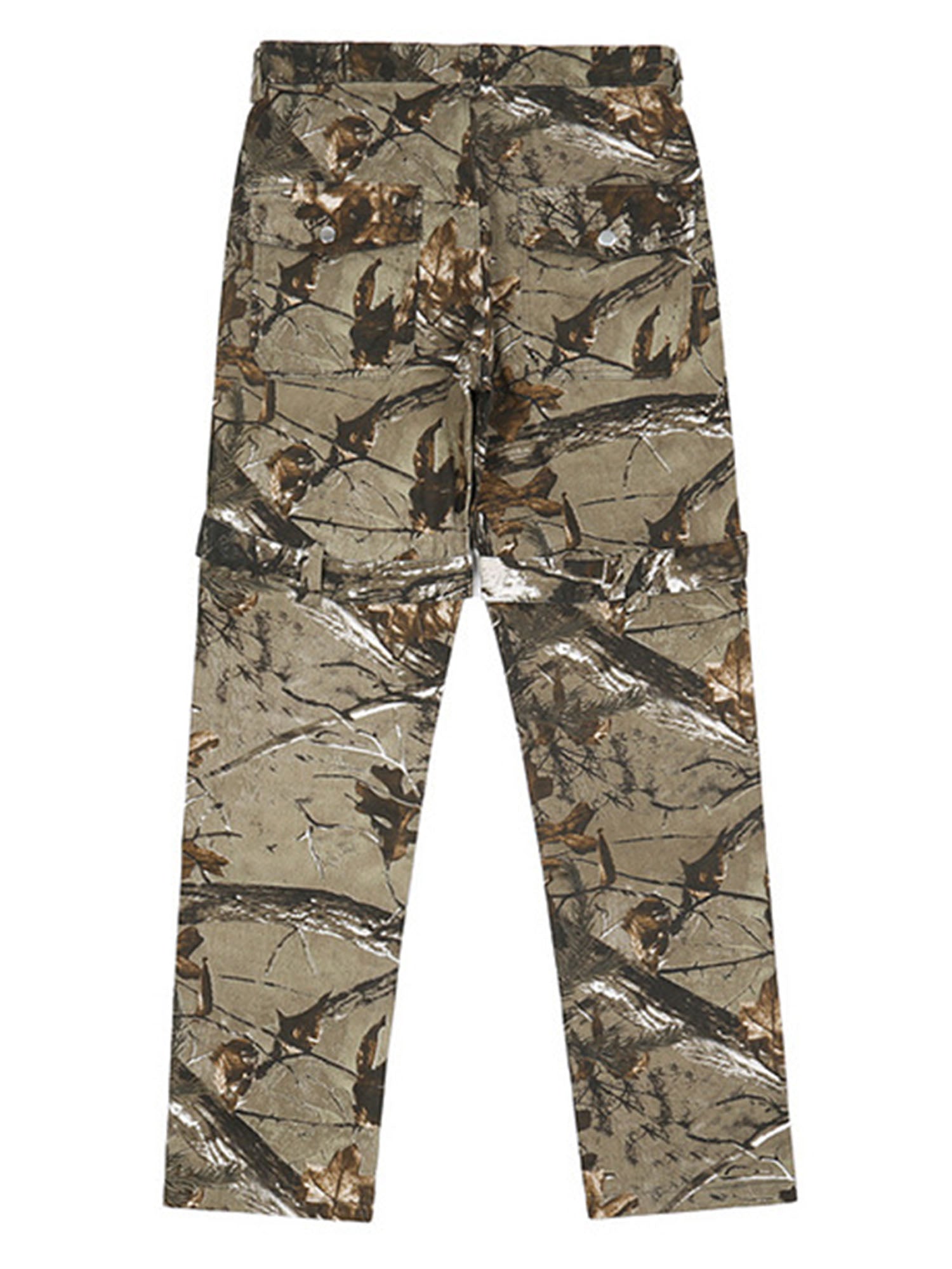 Justnotag Camo Print Braid Schnalle Normale Hose