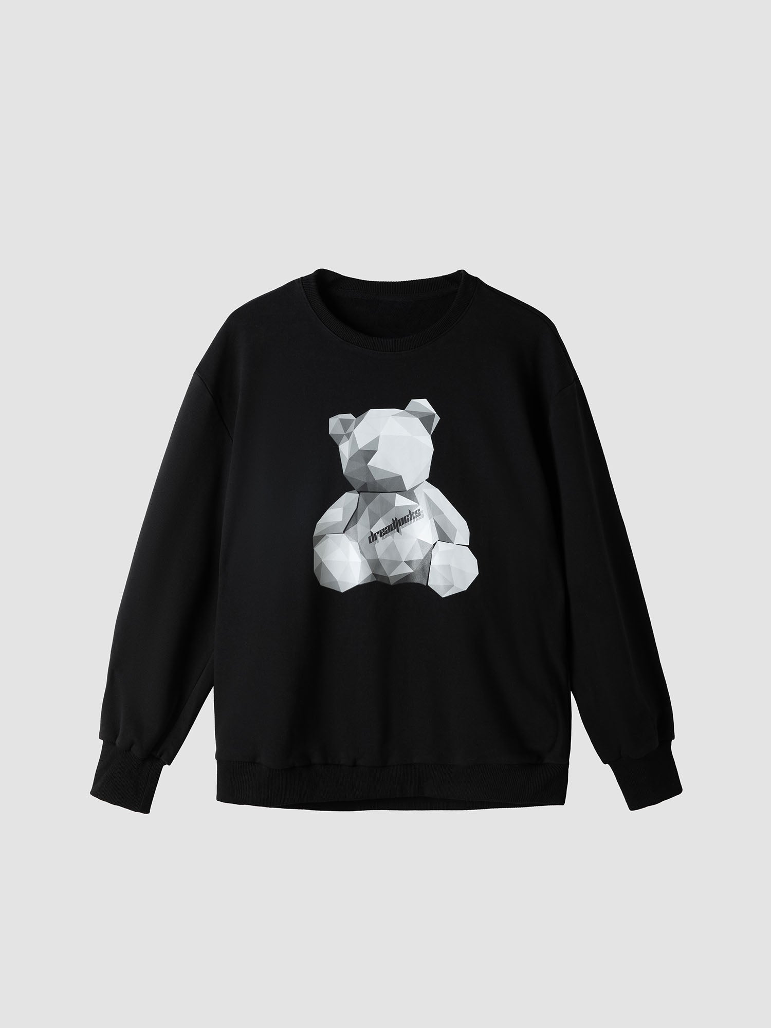 JUSTNOTAG Geometric Cartoon Bear Picture Sweatshirts