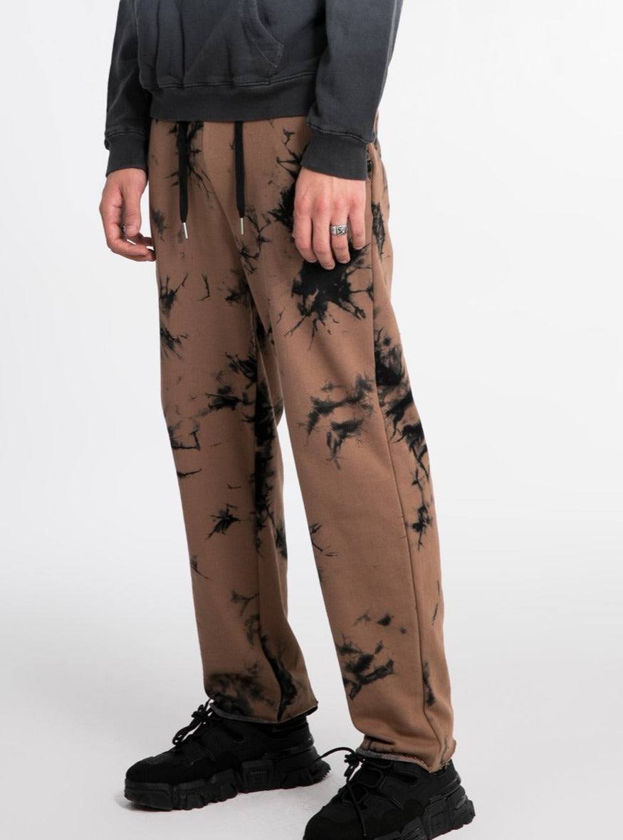 JUSTNOTAG Street Print Pantalon de survêtement en coton avec cordon de serrage à la taille