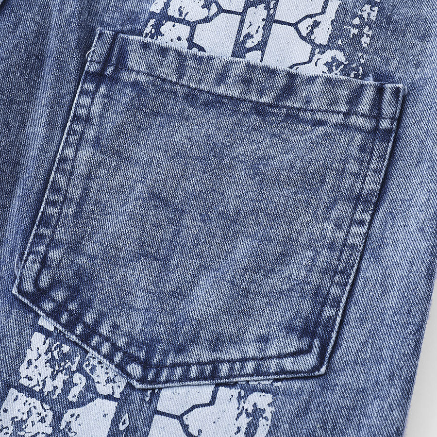 Justnotag Wheels stampa jeans larghi e regolari