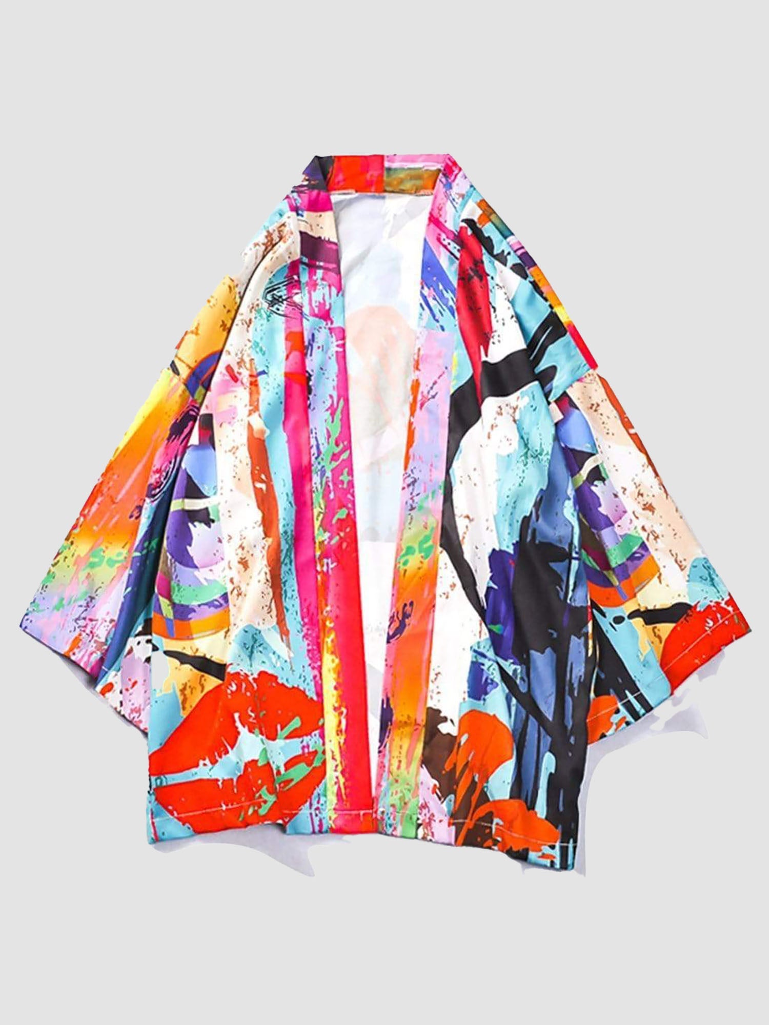 JUSTNOTAG Splendid Japanese Kimono Coat Short Sleeve Shirts