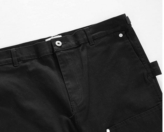 JUSTNOTAG Rivet Zipper Trim Mini Flared Jeans