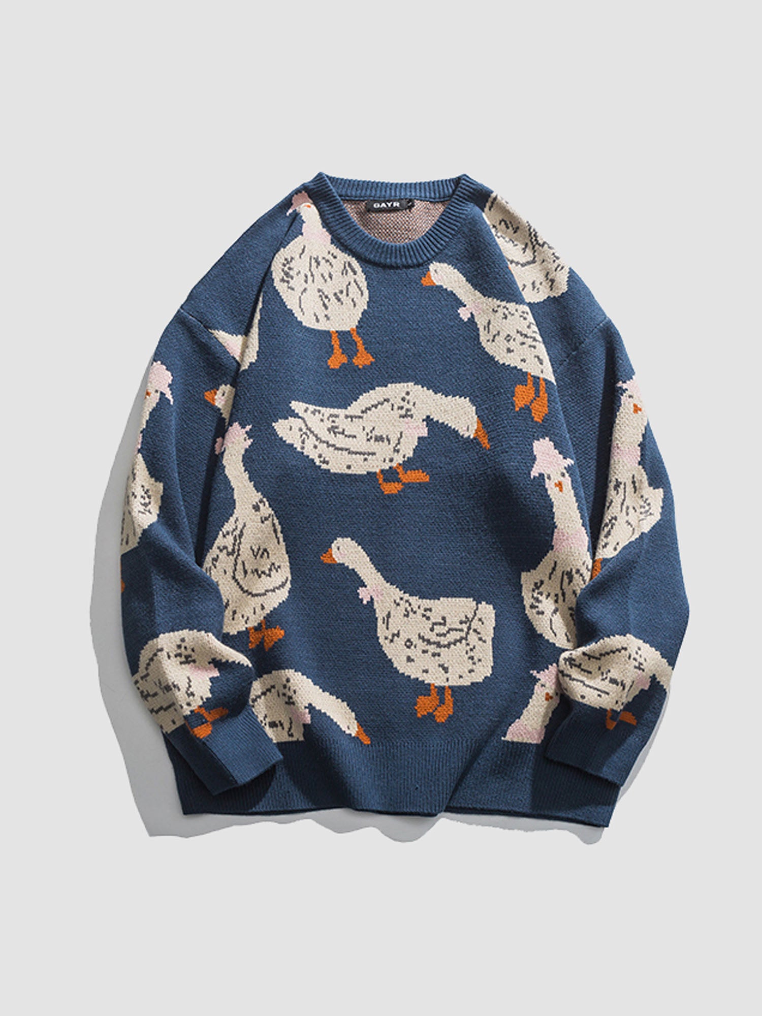 JUSTNOTAG Cute Duck Knit Long Sleeve Sweaters