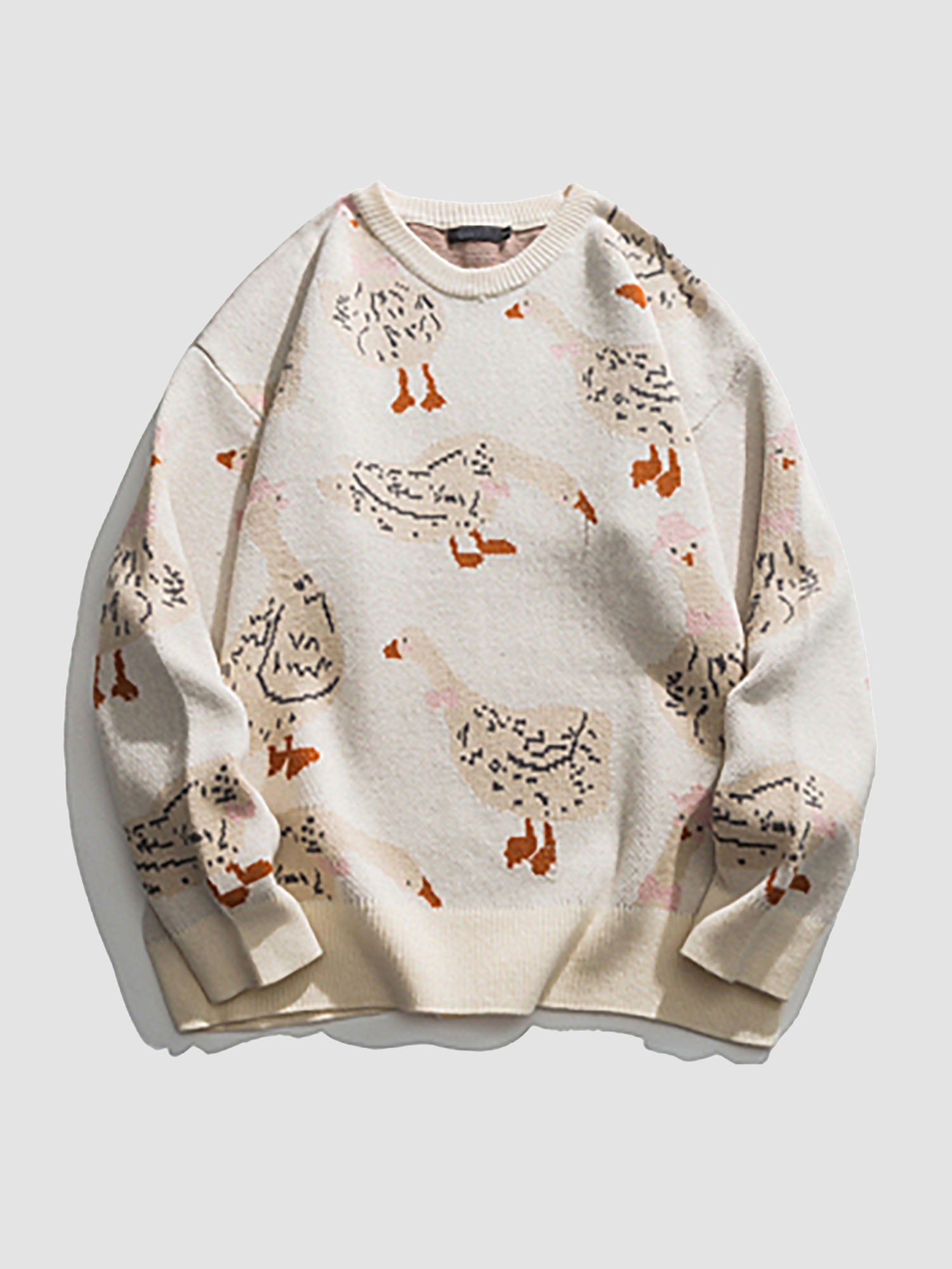 JUSTNOTAG Cute Duck Knit Long Sleeve Sweaters