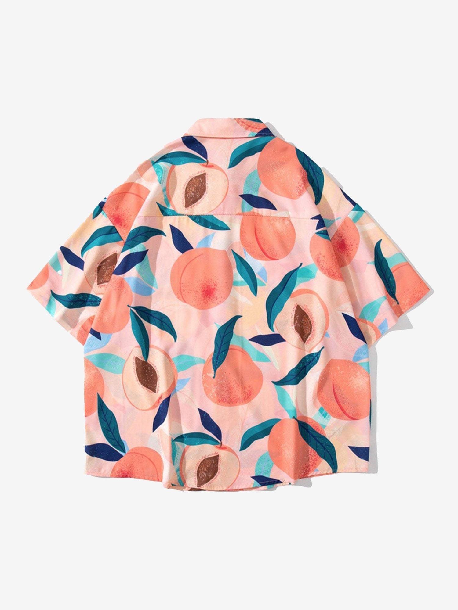 JUSTNOTAG Peach Print Short-sleeved Shirts