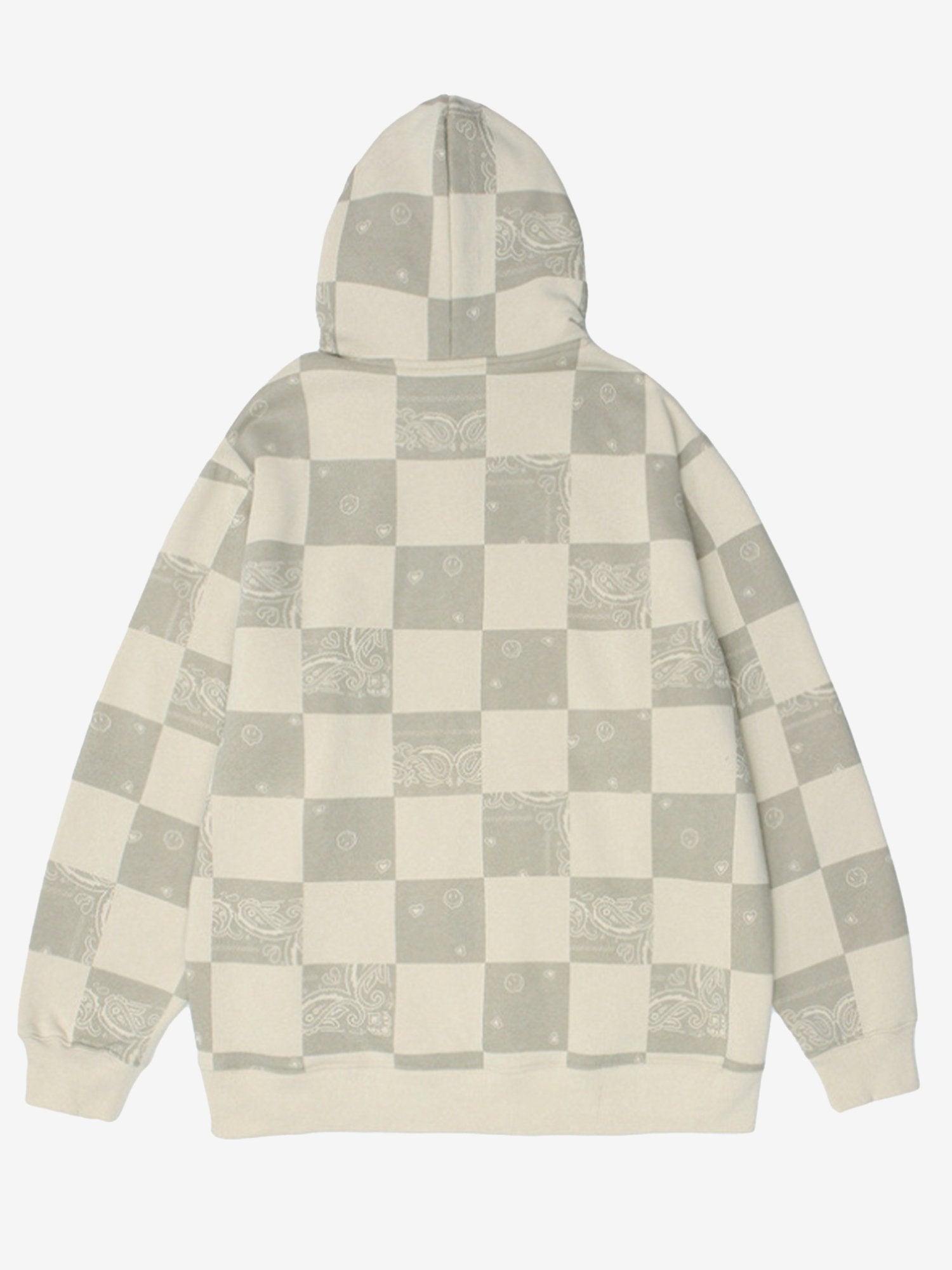 JUSTNOTAG Hiphop Plaid  Cotton Hooded Hoodies