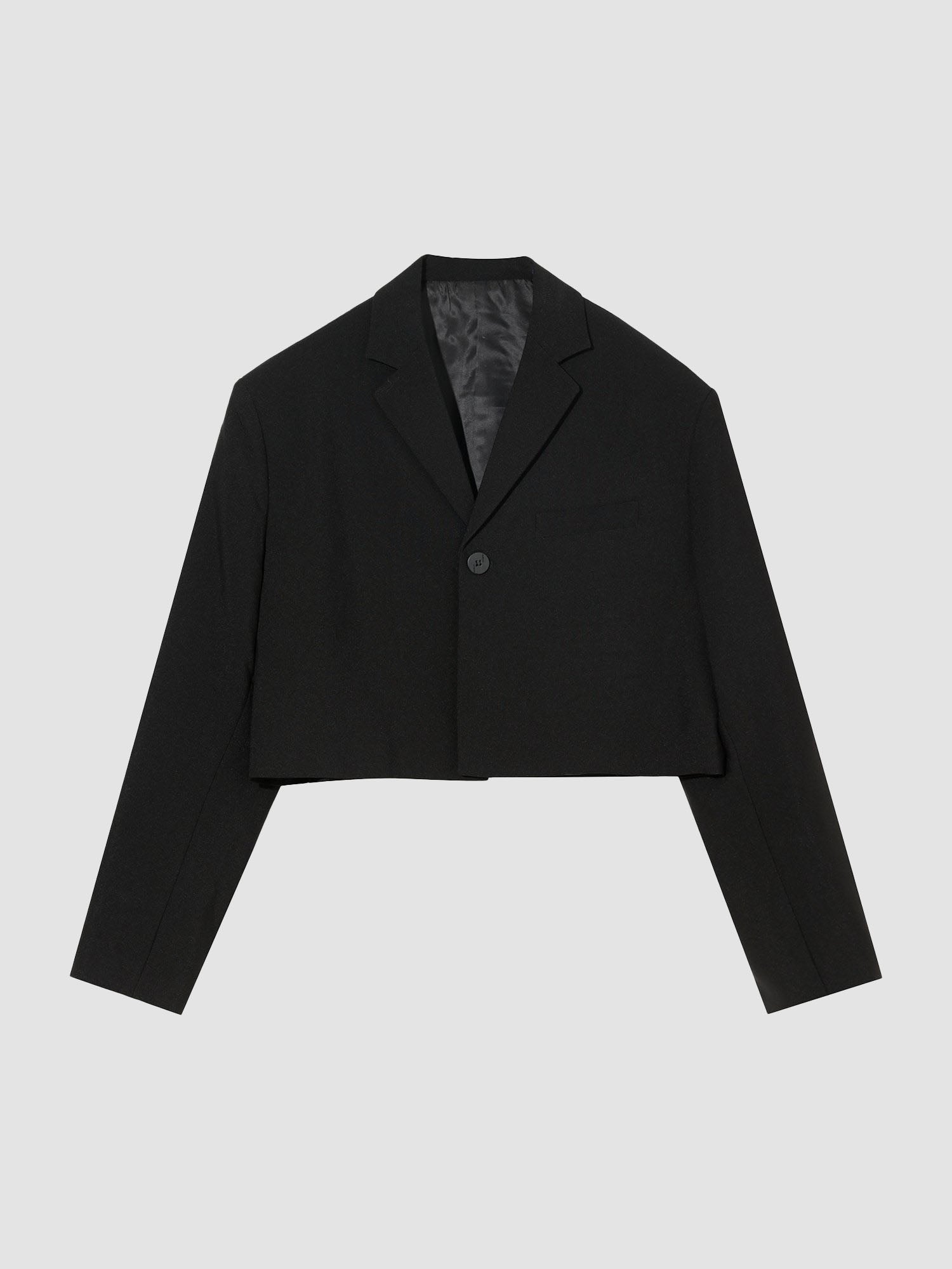 JUSTNOTAG Casual Plain Polyester Turn-down Collar Suit jacket