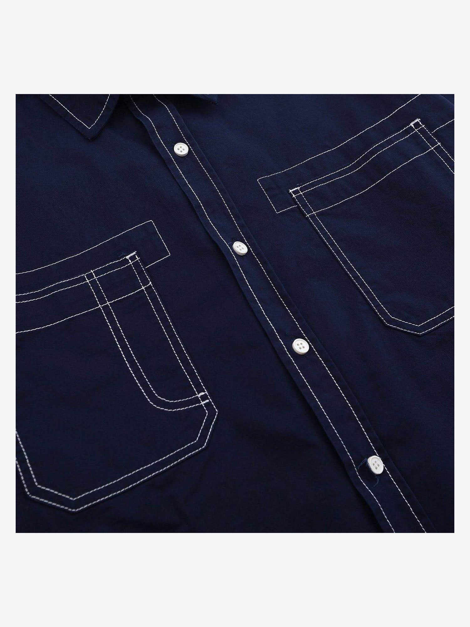 JUSTNOTAG Open Line Design Long Sleeve Shirt