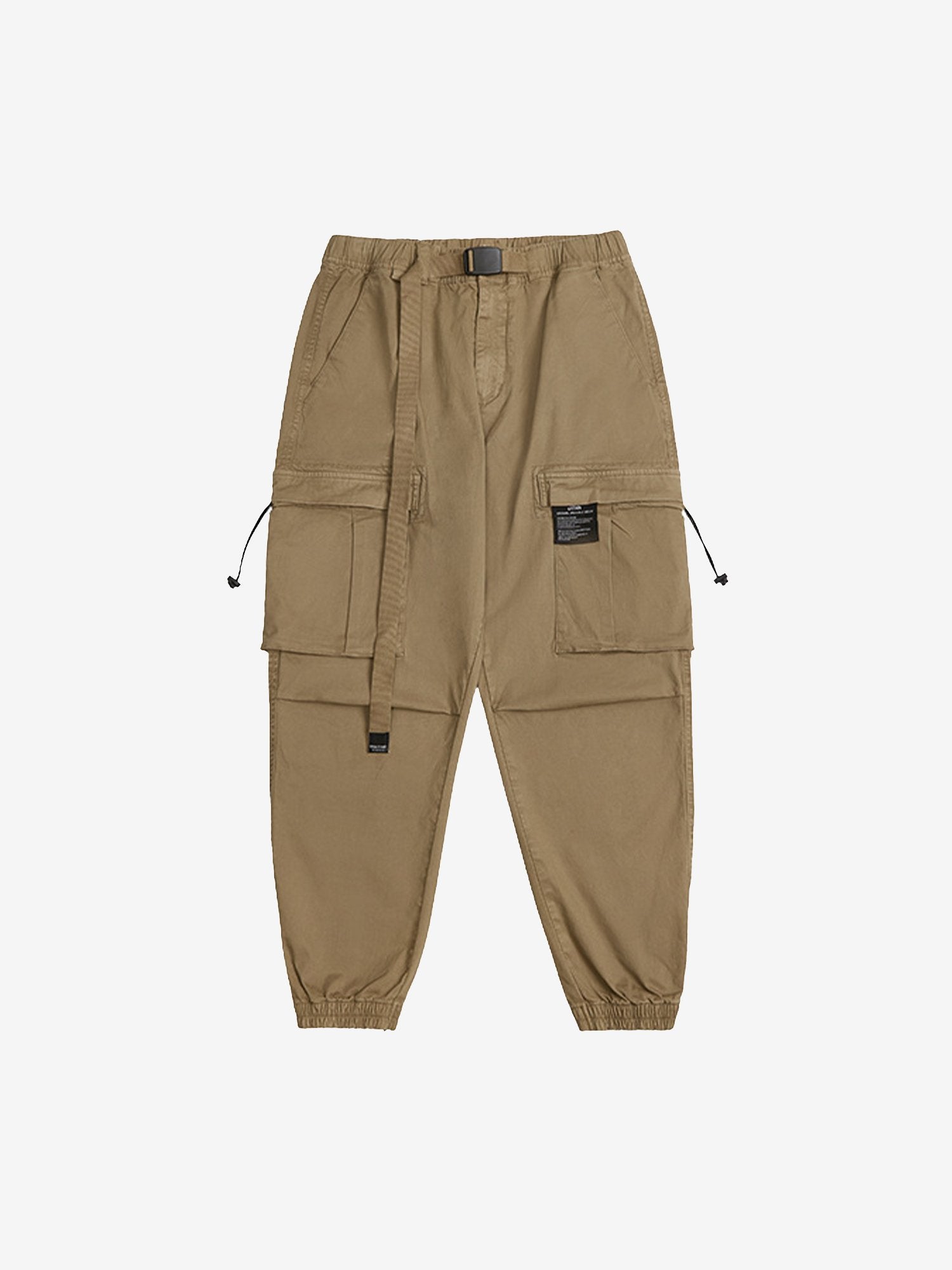 JUSTNOTAG Pantalon cargo ample en coton et élasthanne avec poche de rue