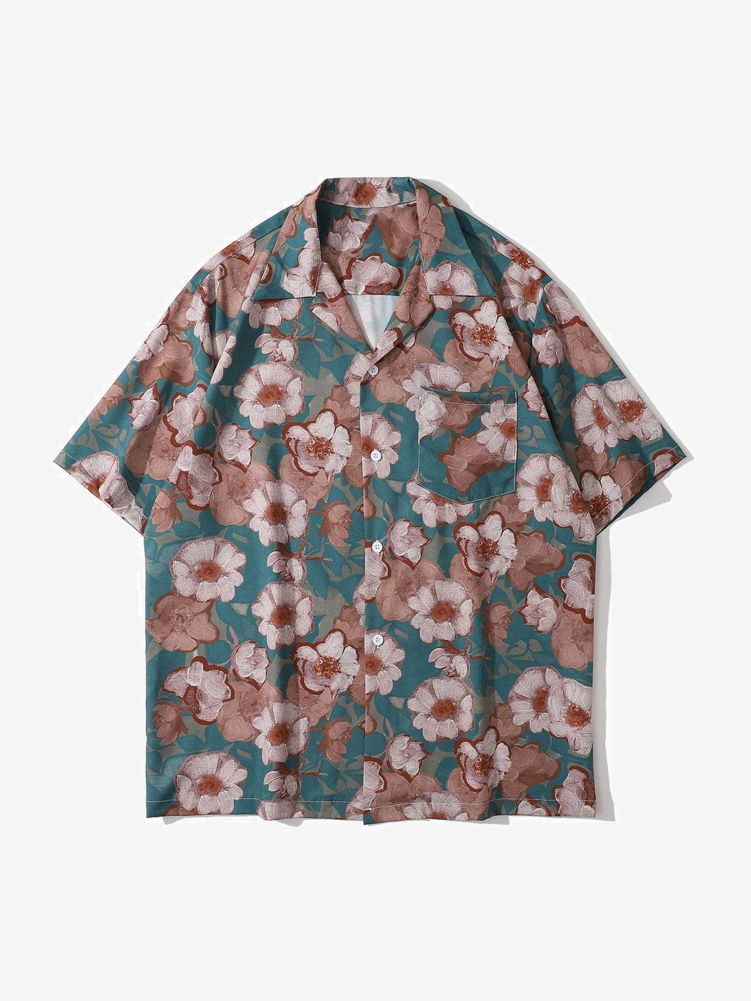 Chemise à manches courtes Justnotag Briar Flower Holiday Wind
