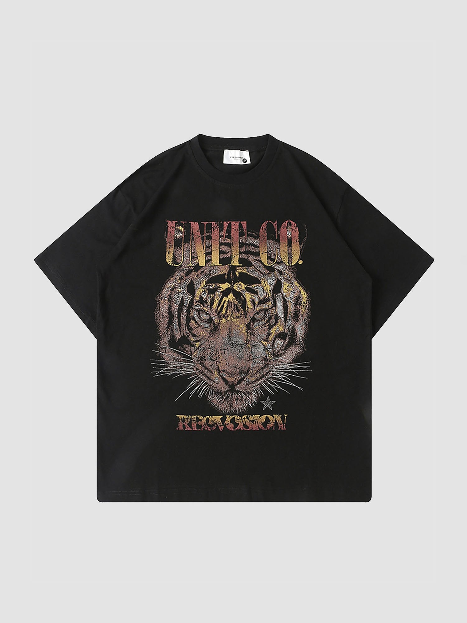 JUSTNOTAG T-shirt a maniche corte con grafica vintage Tiger