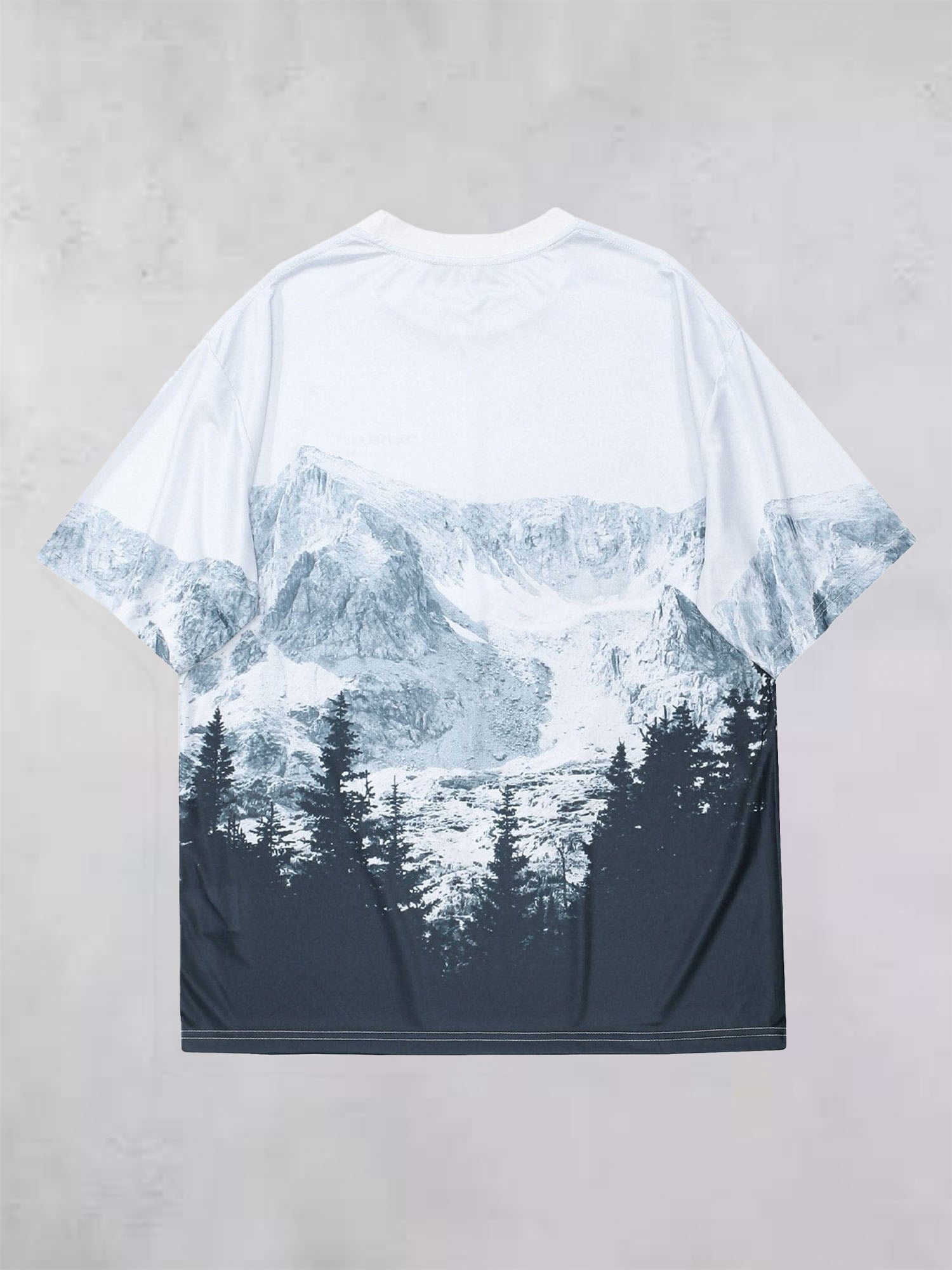 JUSTNOTAG Snow Mountain Print Short Sleeve Tee