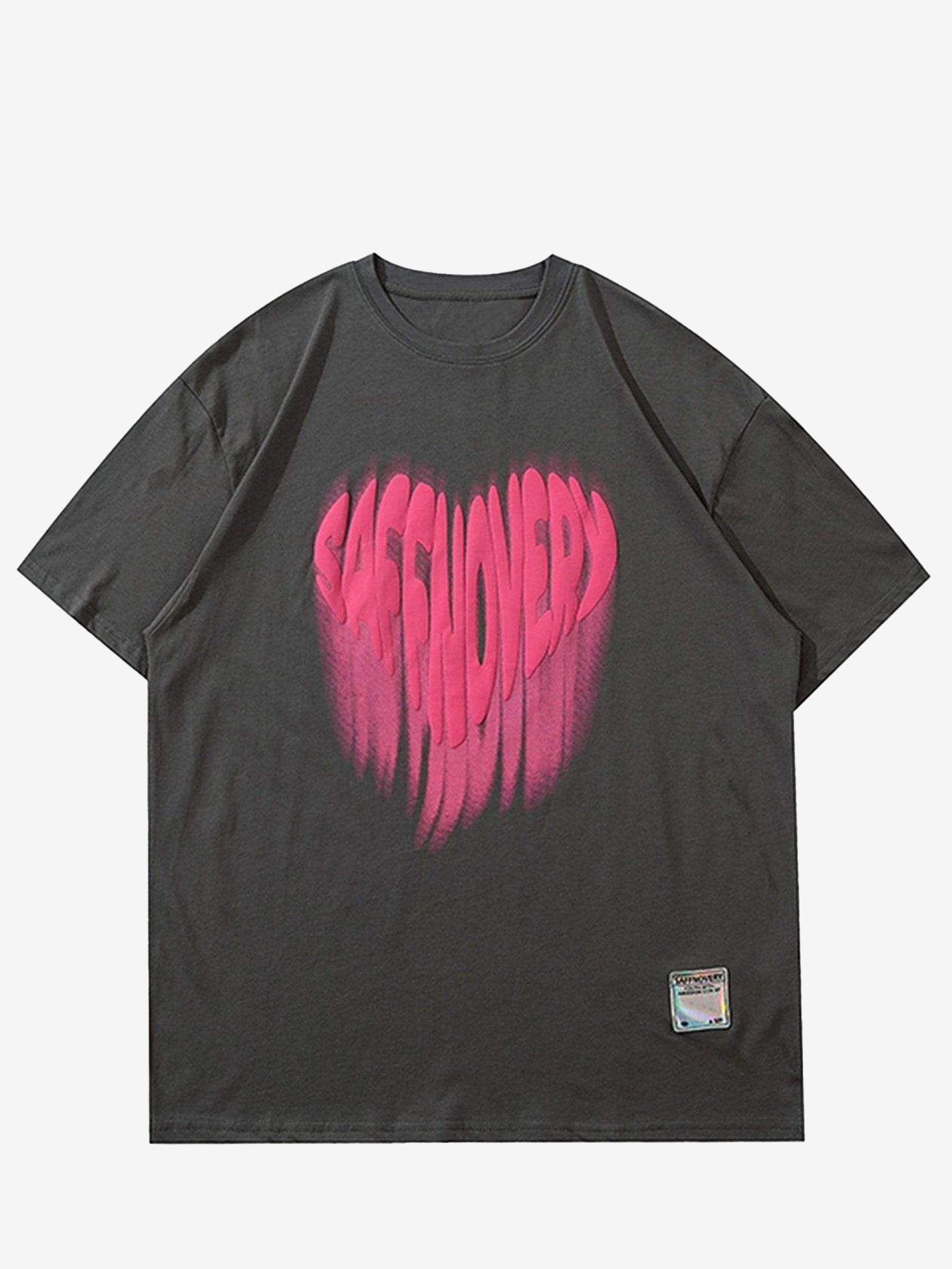 JUSTNOTAG Love Letter Graffiti T-shirts Oversize