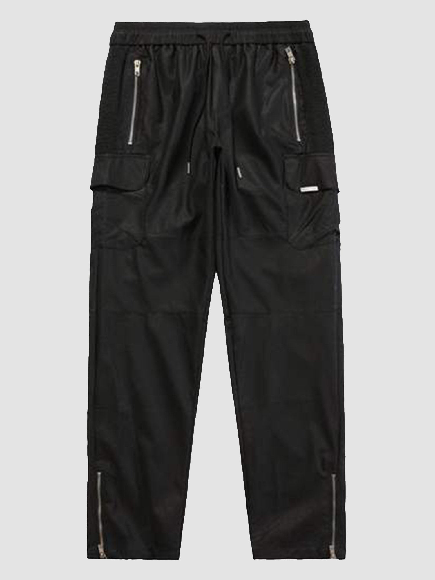 Pantalon en PU avec poches latérales à glissière JUSTNOTAG