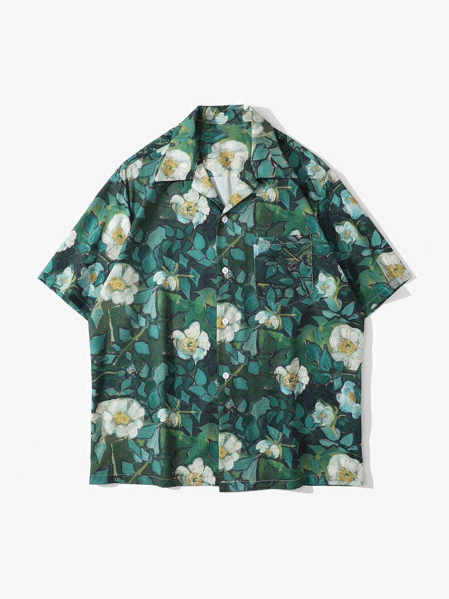 Chemise à manches courtes Justnotag Briar Flower Holiday Wind