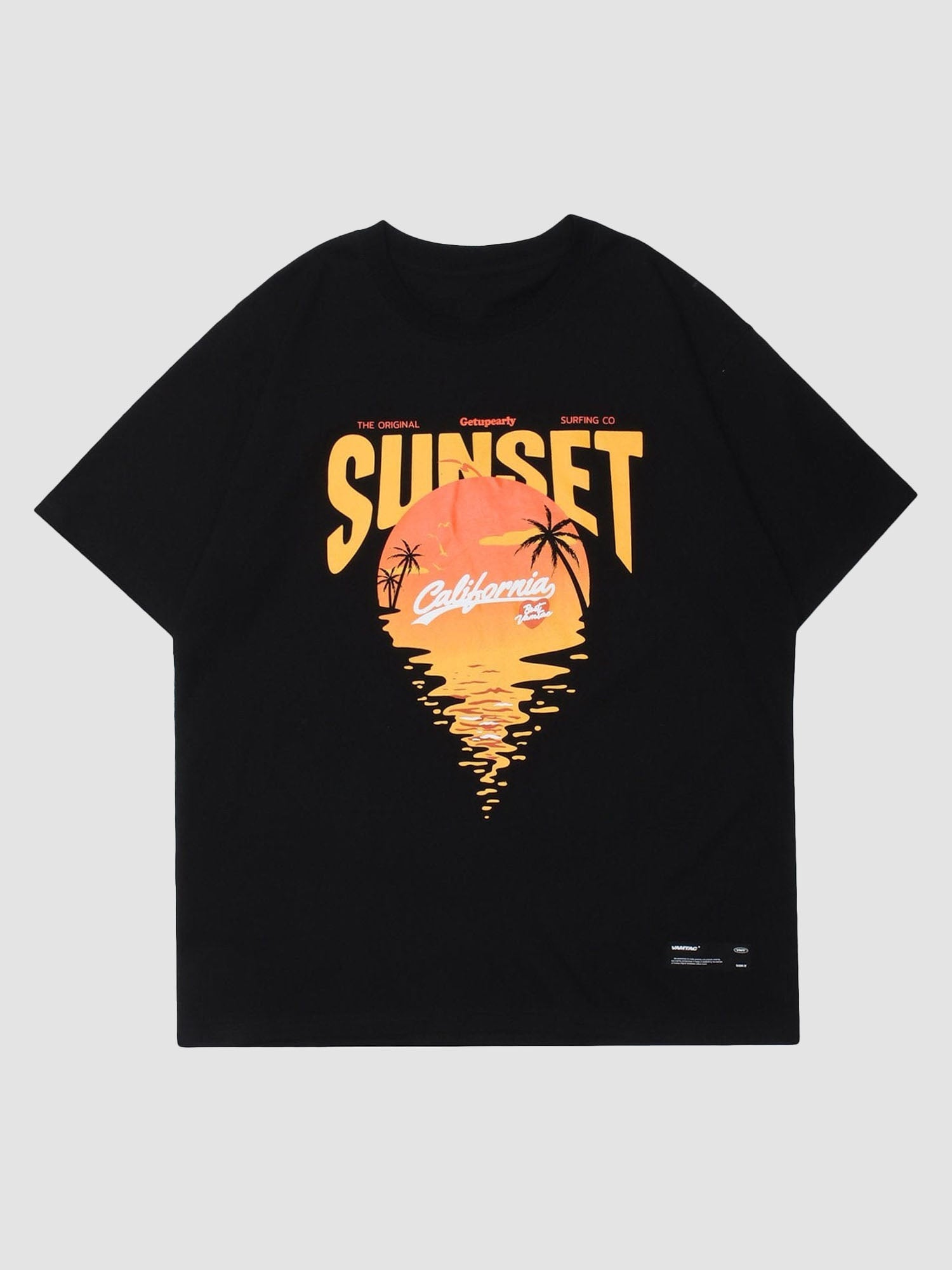 JUSTNOTAG Sunset Reflection Graphic Short Sleeve Tee