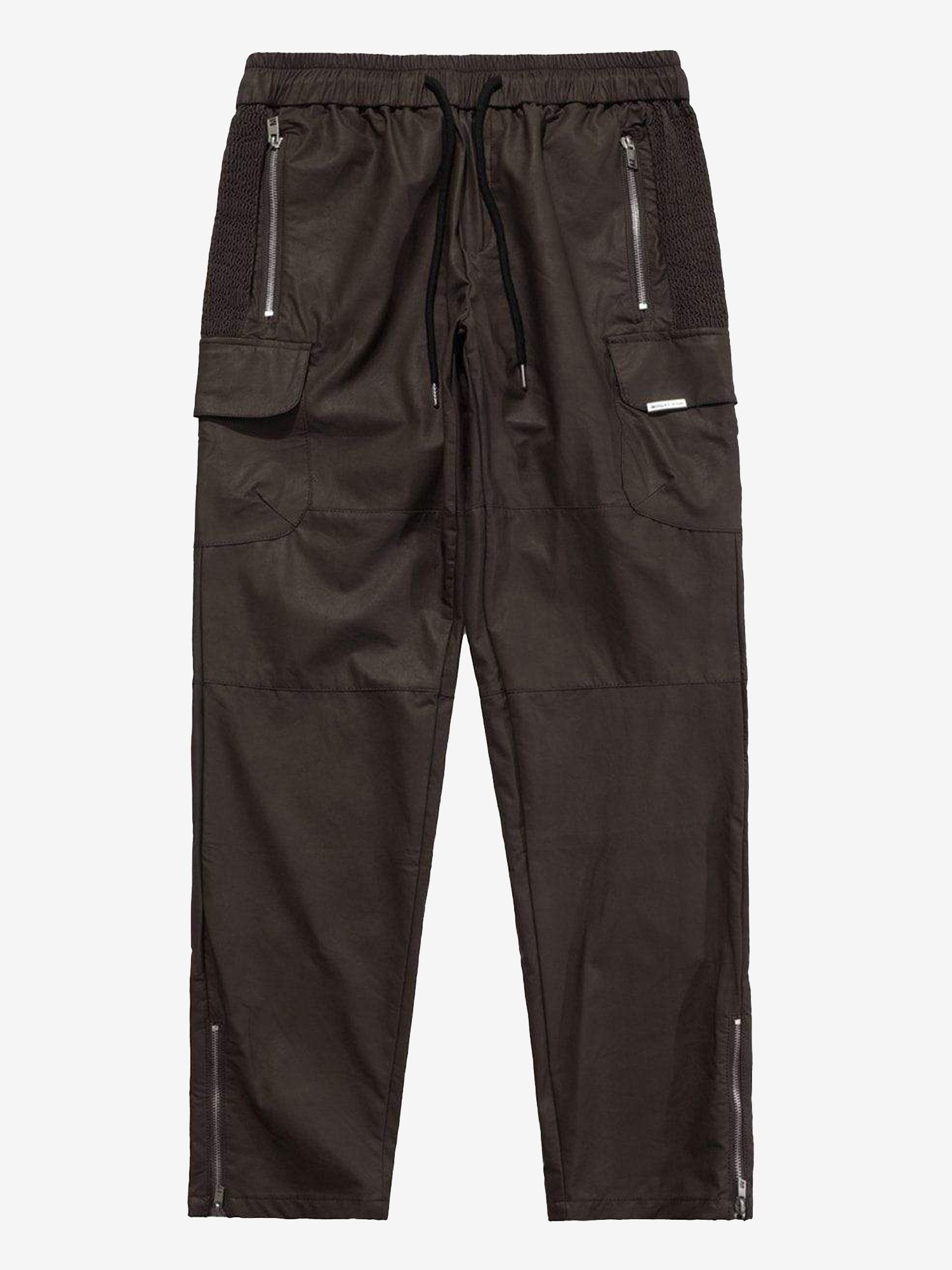 Pantalon en PU avec poches latérales à glissière JUSTNOTAG