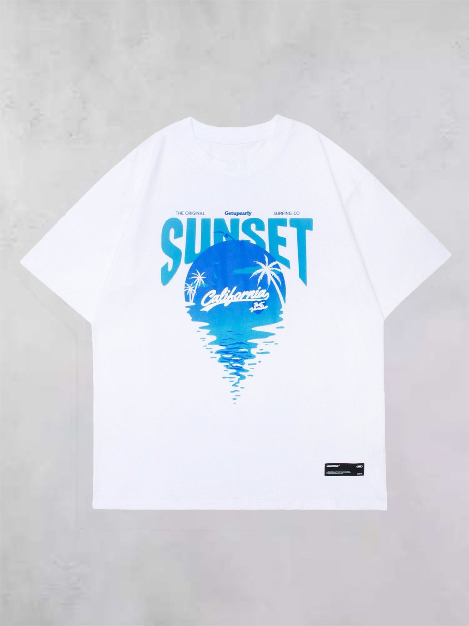JUSTNOTAG Sunset Reflection Graphic Short Sleeve Tee