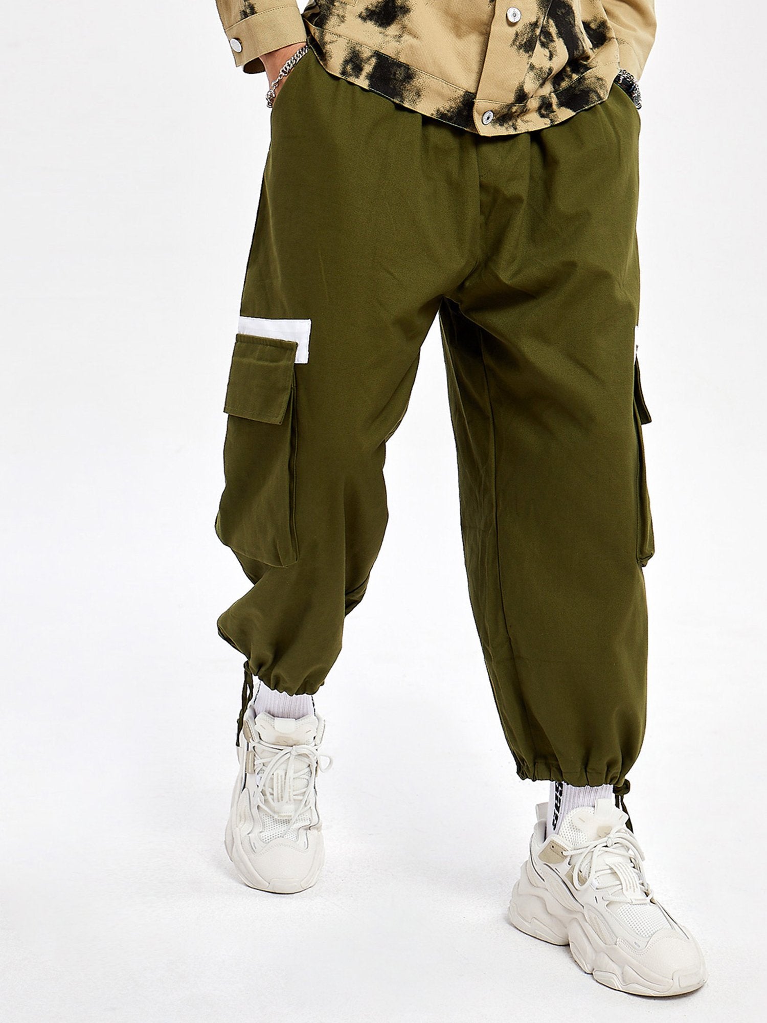 JUSTNOTAG Olive Long Cargo Pant Cargo Techwear Pants