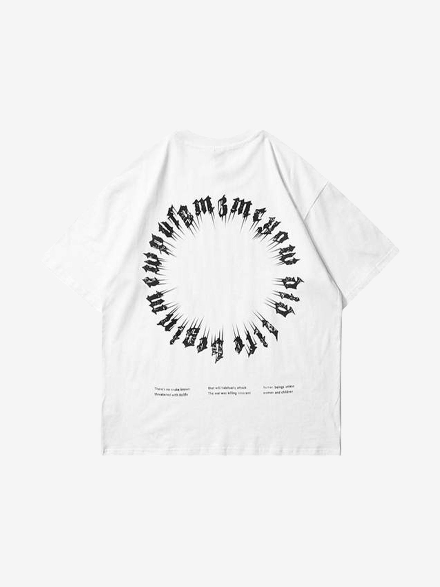 JUSTNOTAG Letter Print Oversized T-shirts