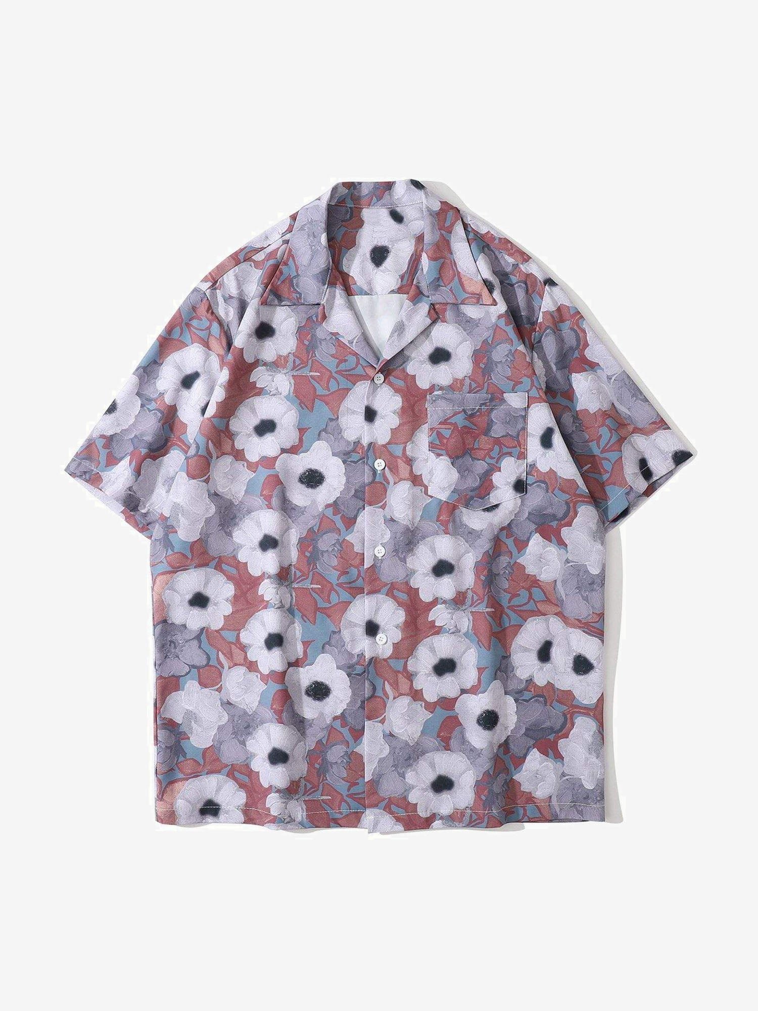 JUSTNOTAG Briar Flower Holiday Wind Short Sleeve Shirt