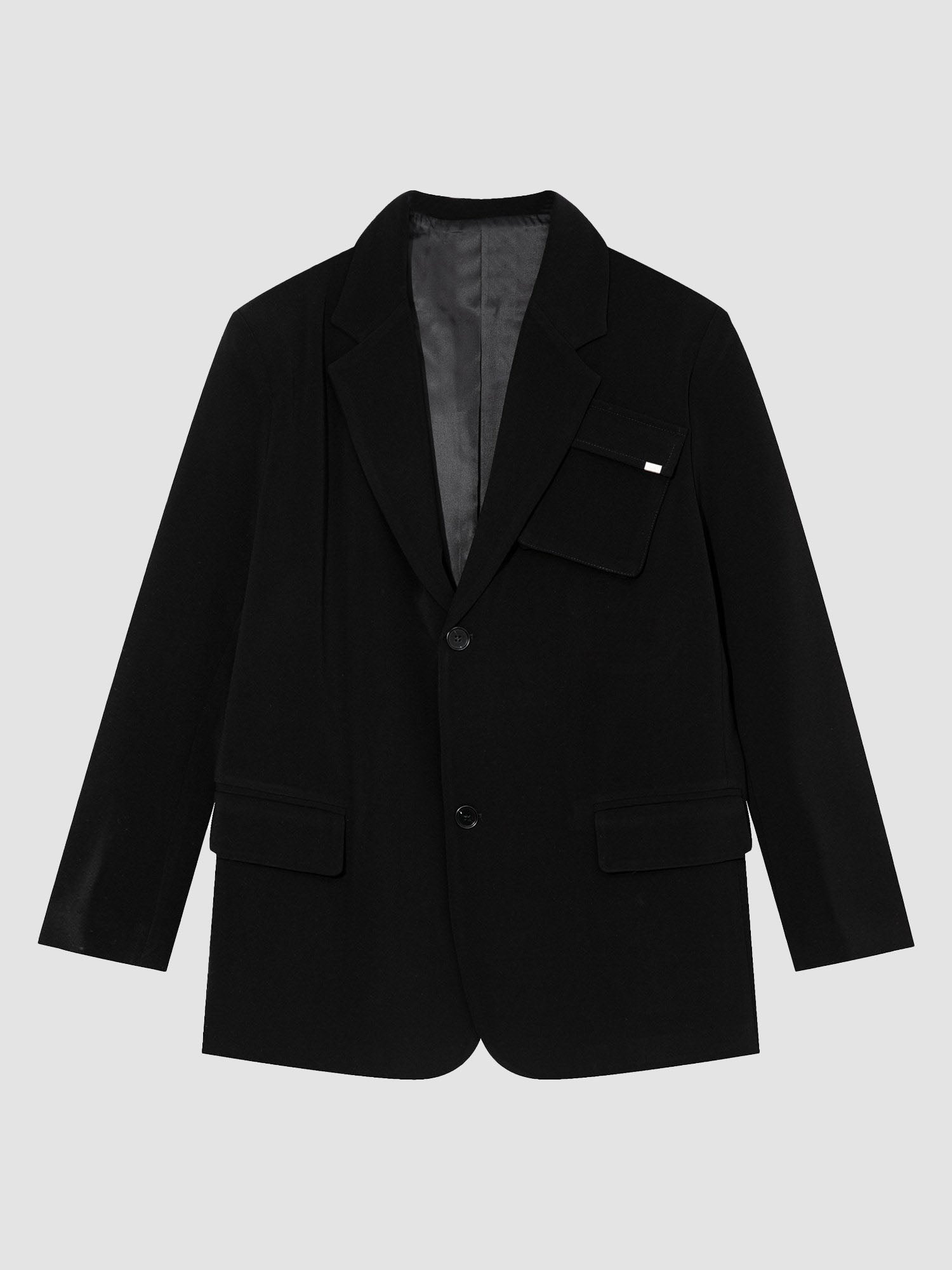 JUSTNOTAG Casual Plain Polyester Turn-down Collar Suit jacket