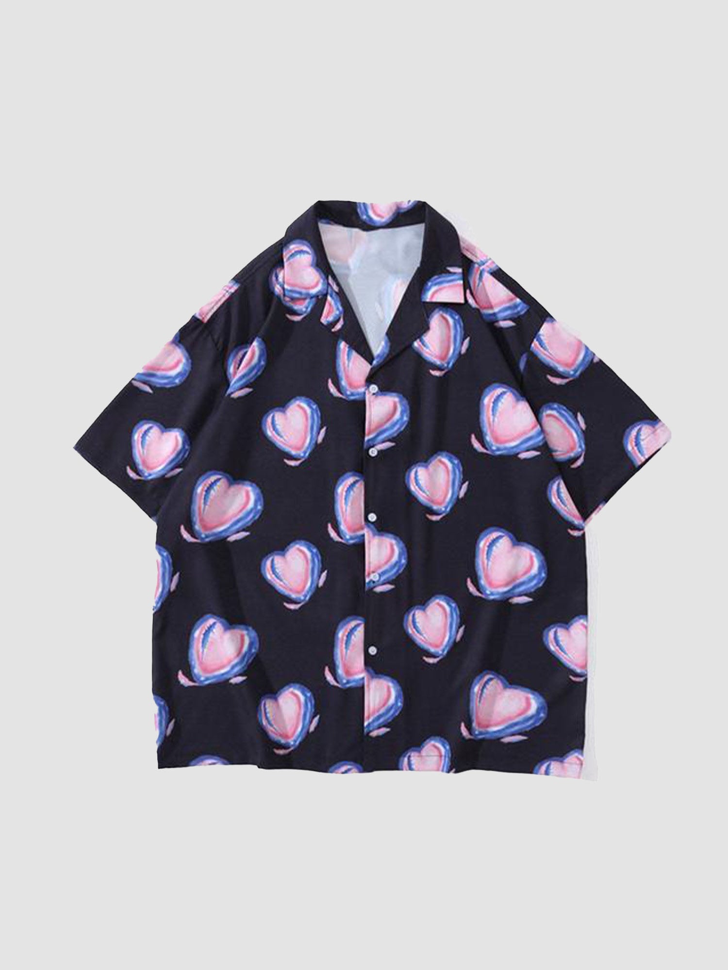 JUSTNOTAG Kurzarm-Hemden mit Love-Print