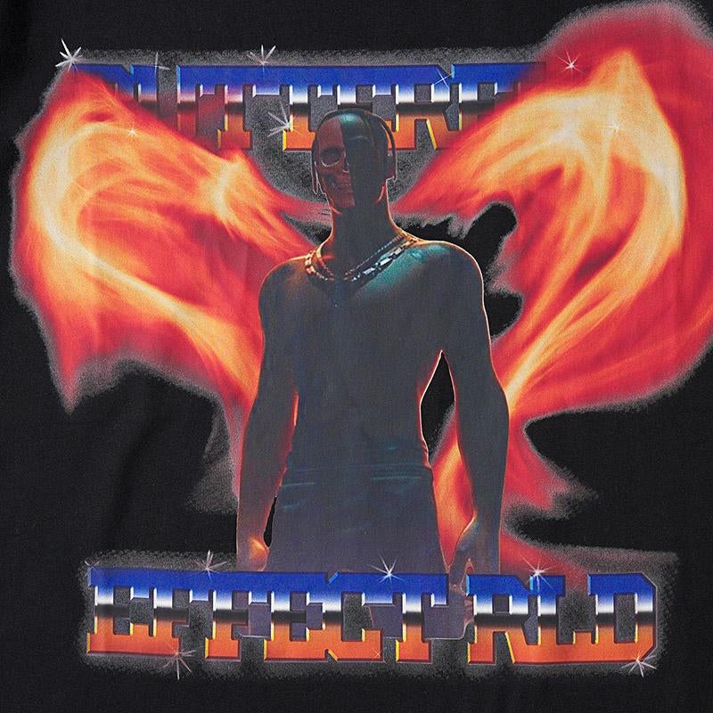 Justnotag T-shirt à manches courtes à imprimé lettre Superman Flames
