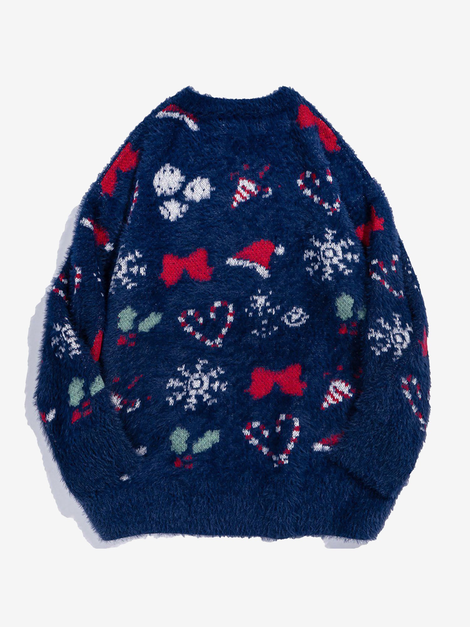JUSTNOTAG Christmas Elements Printed Knitted Sweater