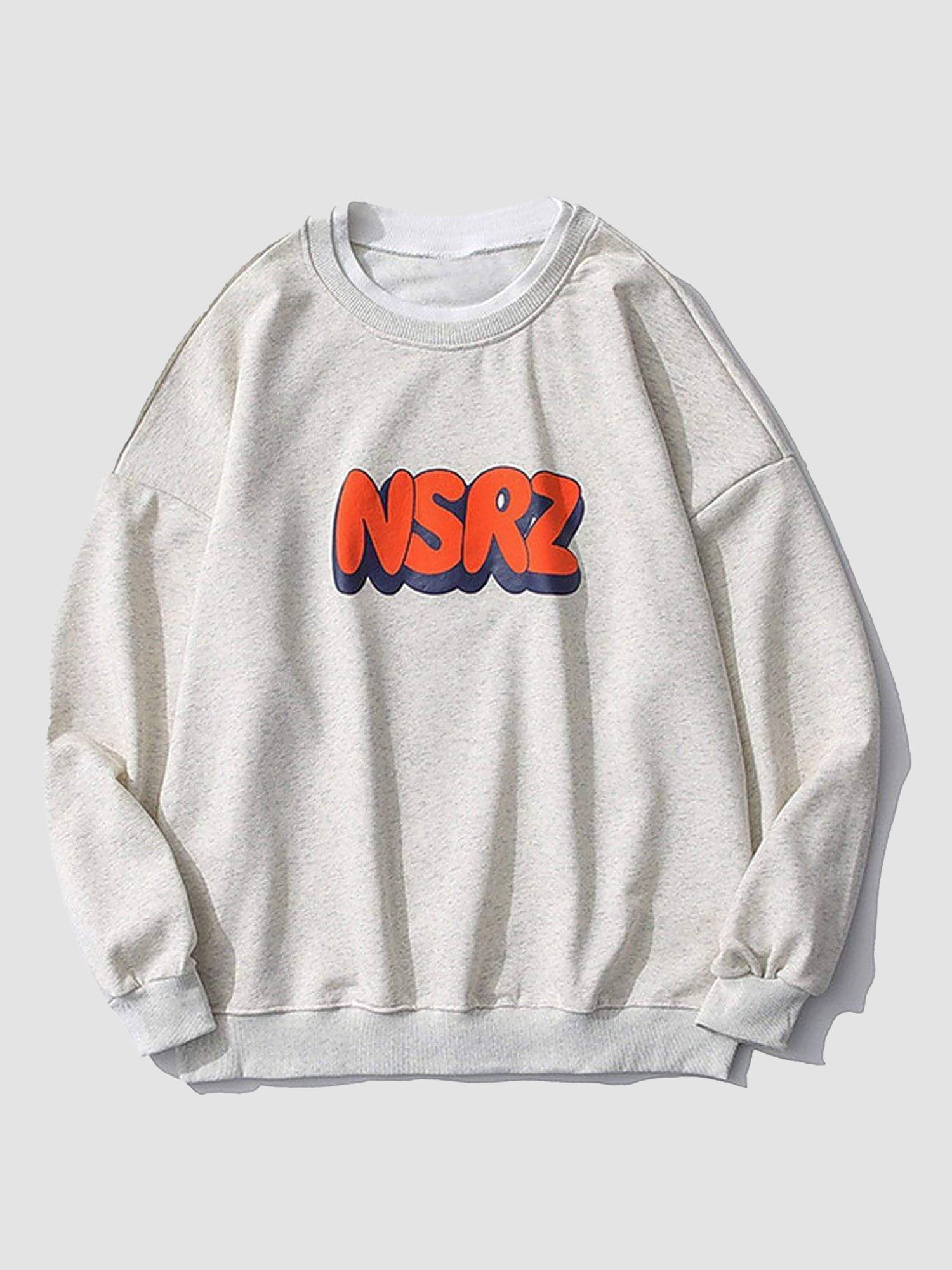 JUSTNOTAG Vintage Letter Print Sweatshirt