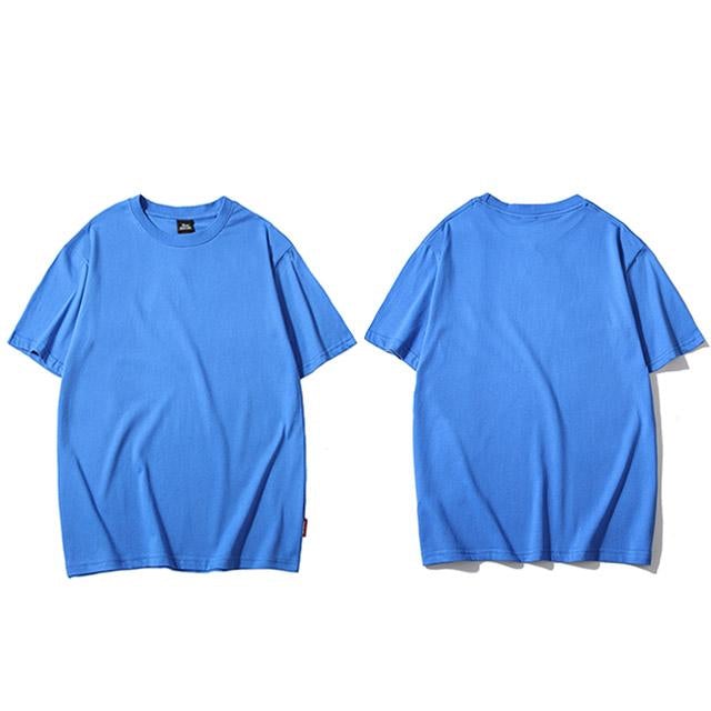 T-shirt basique polyvalent à manches courtes Justnotag multicolore multi-taille sans décoration