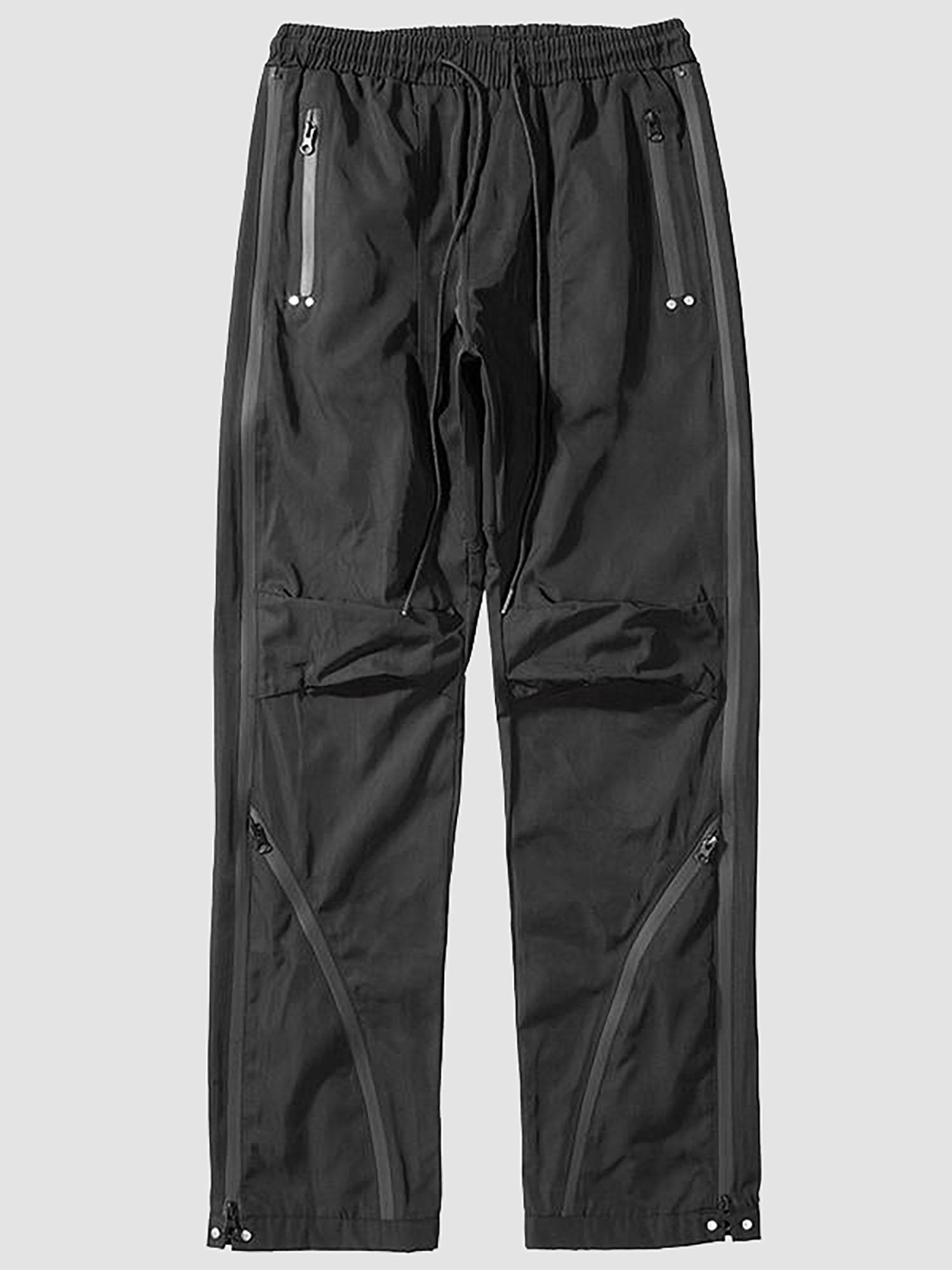 JUSTNOTAG Functional Nylon Double Side Zippers Joggers
