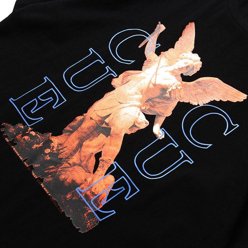 JUSTNOTAG Winged Statue Under Warm Lamp Short Sleeve Tee