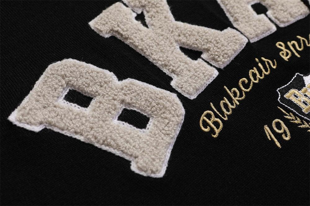 JUSTNOTAG Patchwork Letter Applique Embroidery Polo