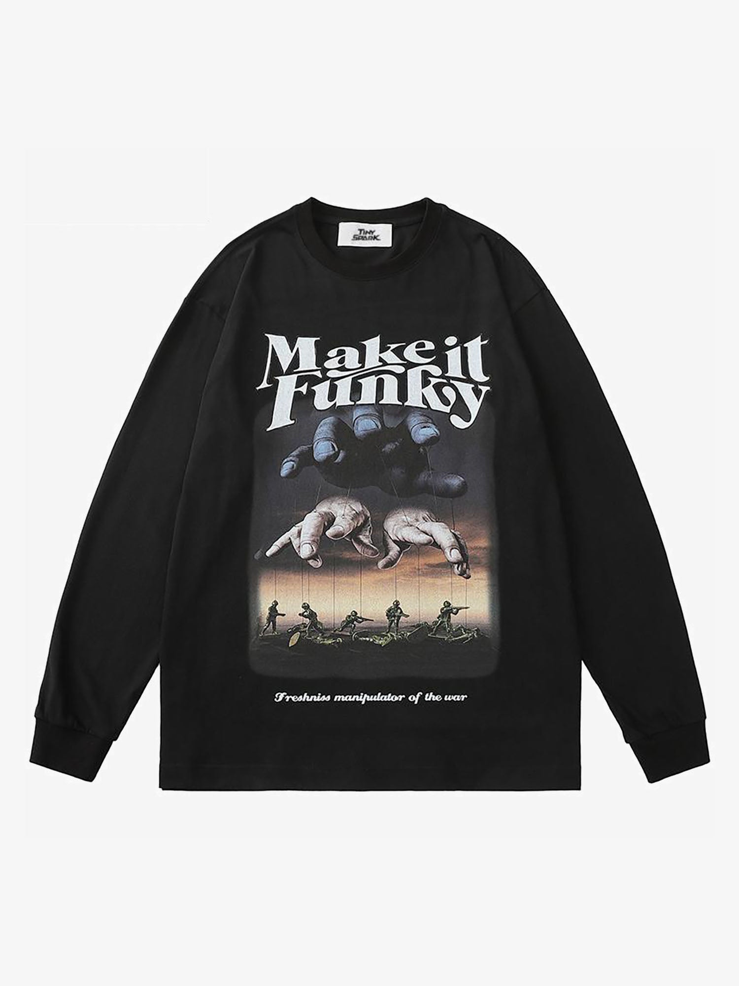 JUSTNOTAG Muppet Warrior Picture Long Sleeve Sweatshirts