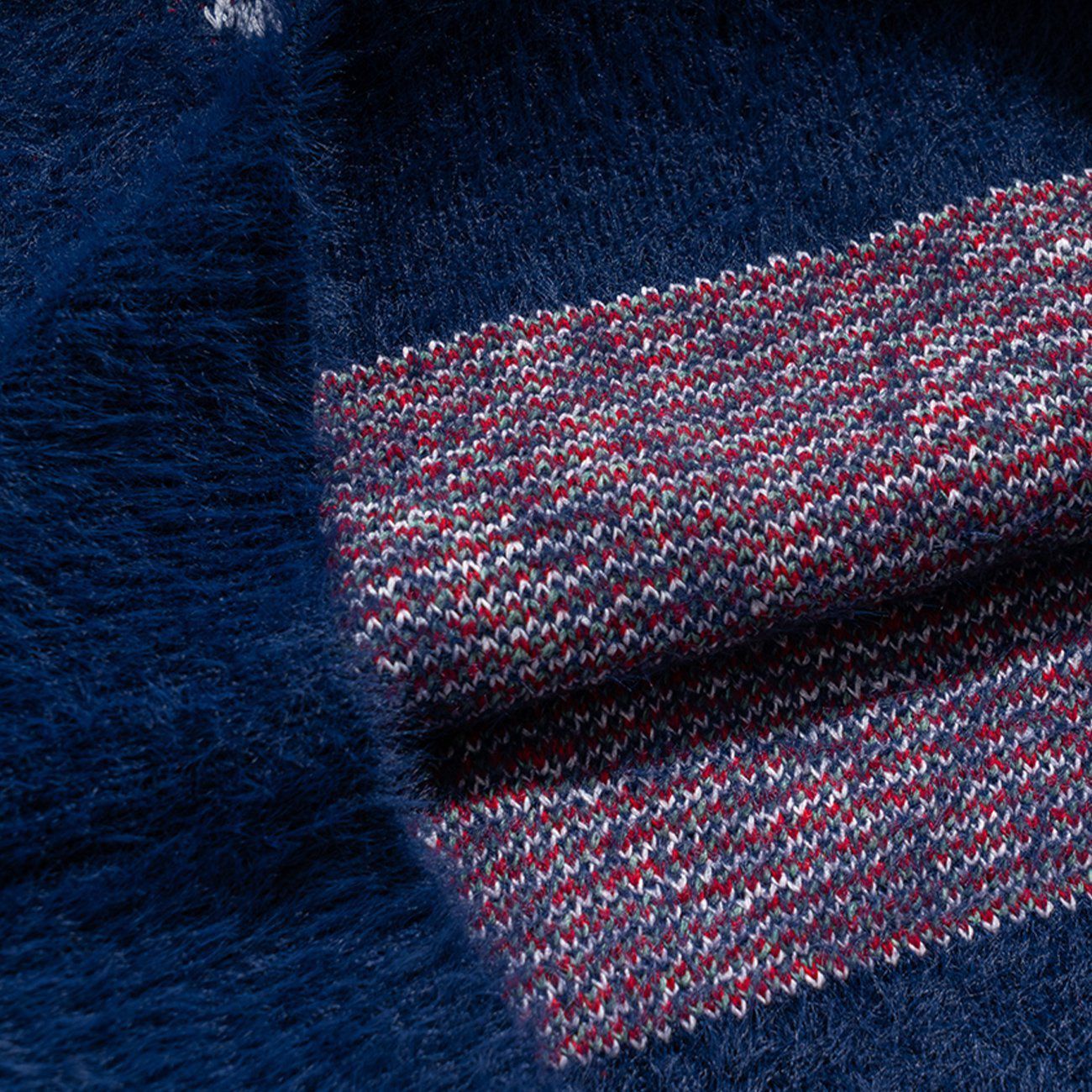 Chandail tricoté imprimé éléments de Noël Justnotag