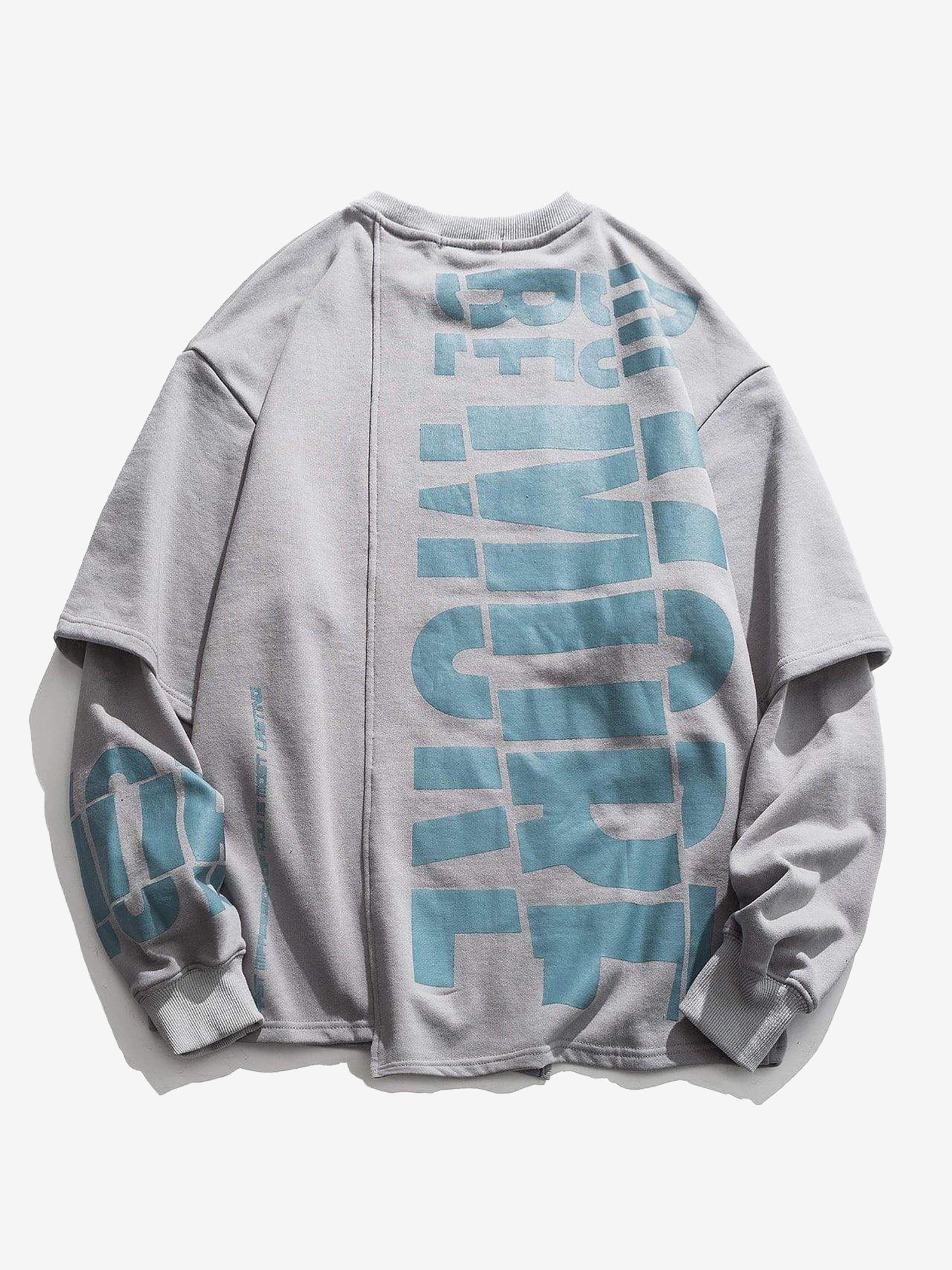 JUSTNOTAG Irregular Stitching Sweatshirt